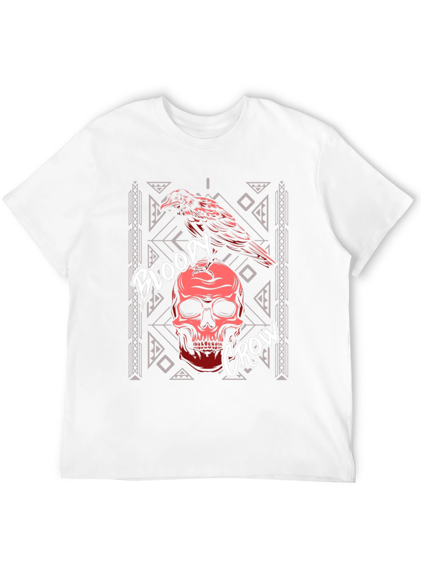 Bloody Crow Skull T-Shirt - Gothic Style