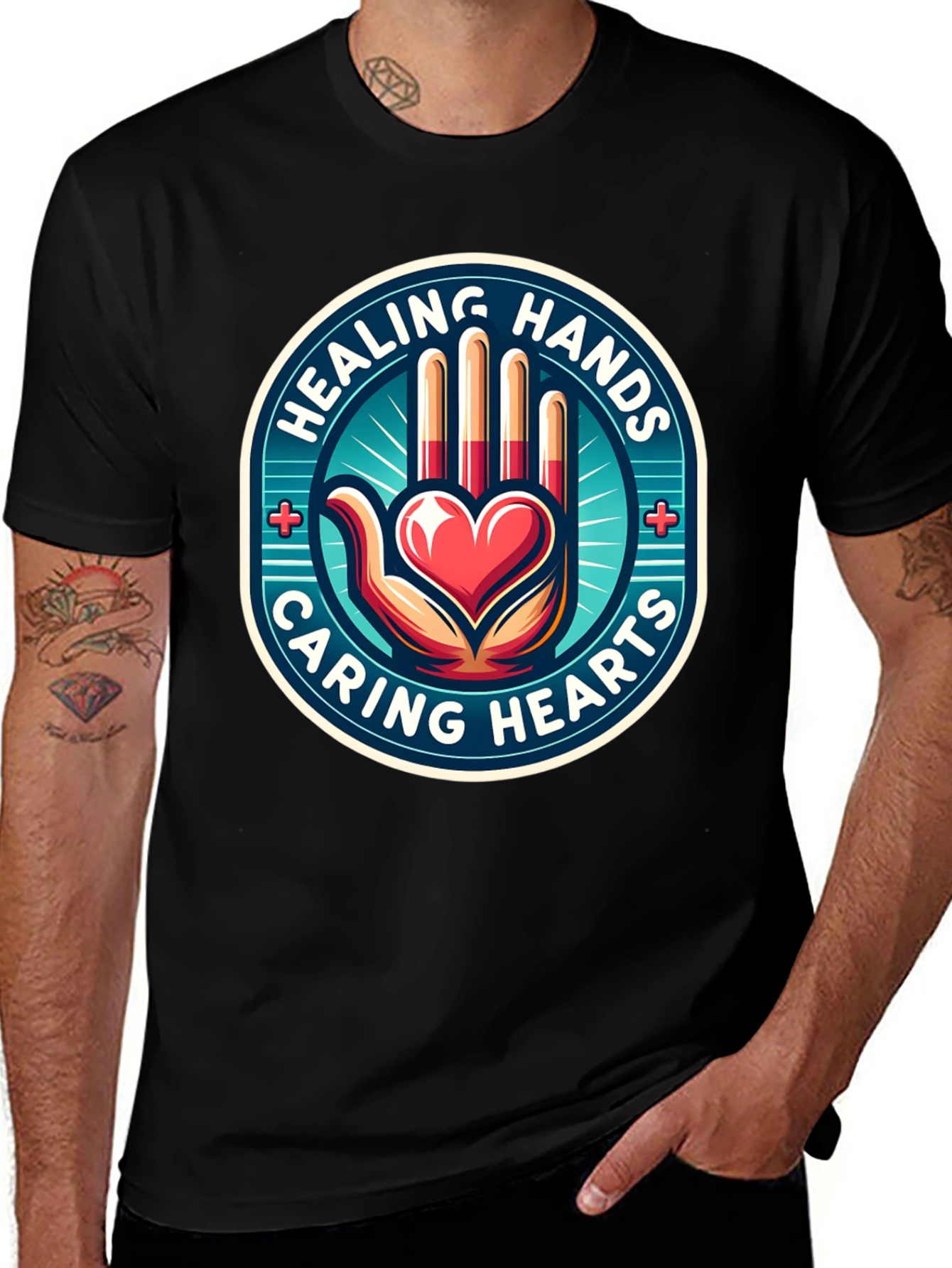 Healing Hands Caring Hearts T-Shirt