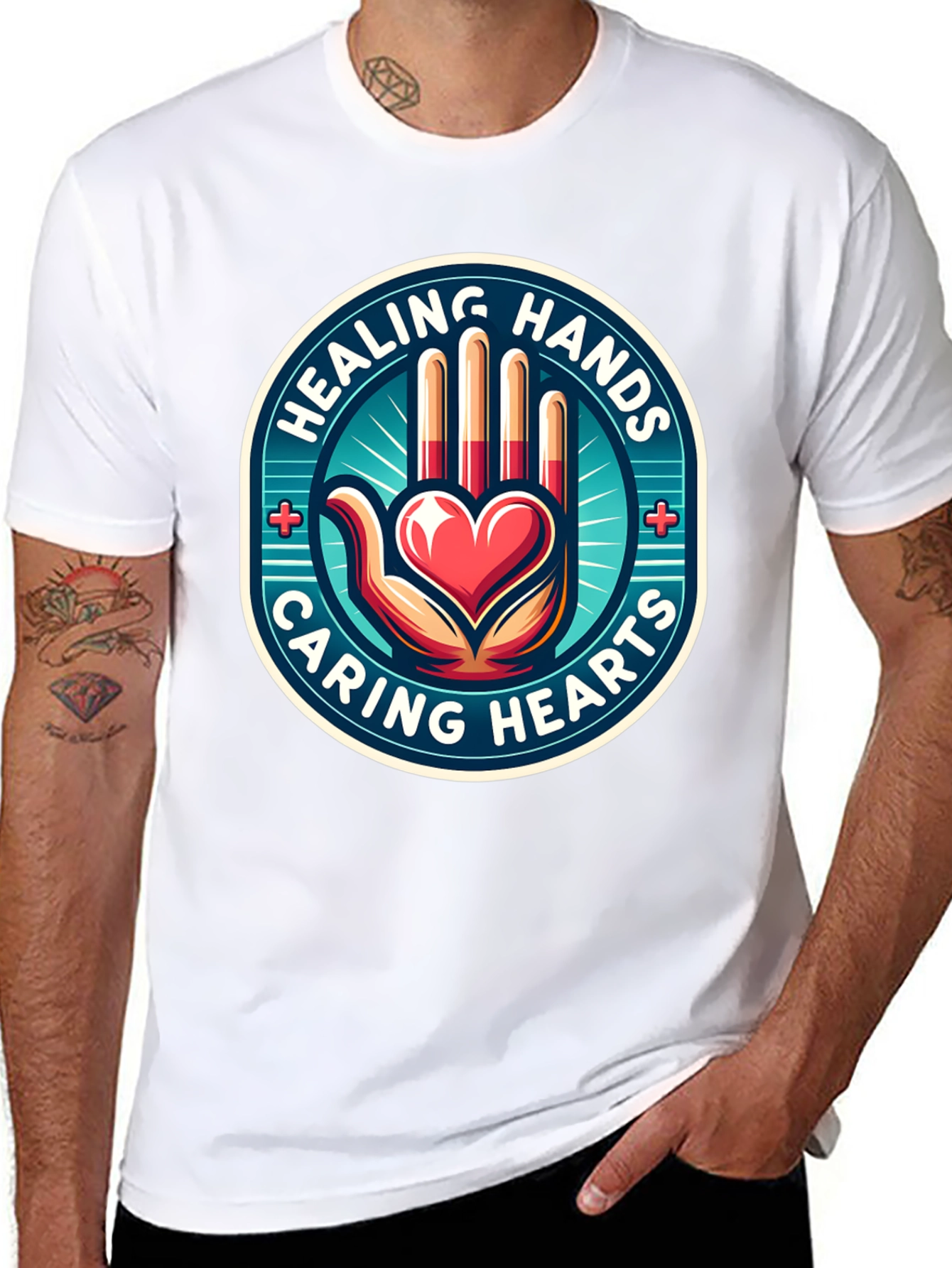 Healing Hands Caring Hearts T-Shirt