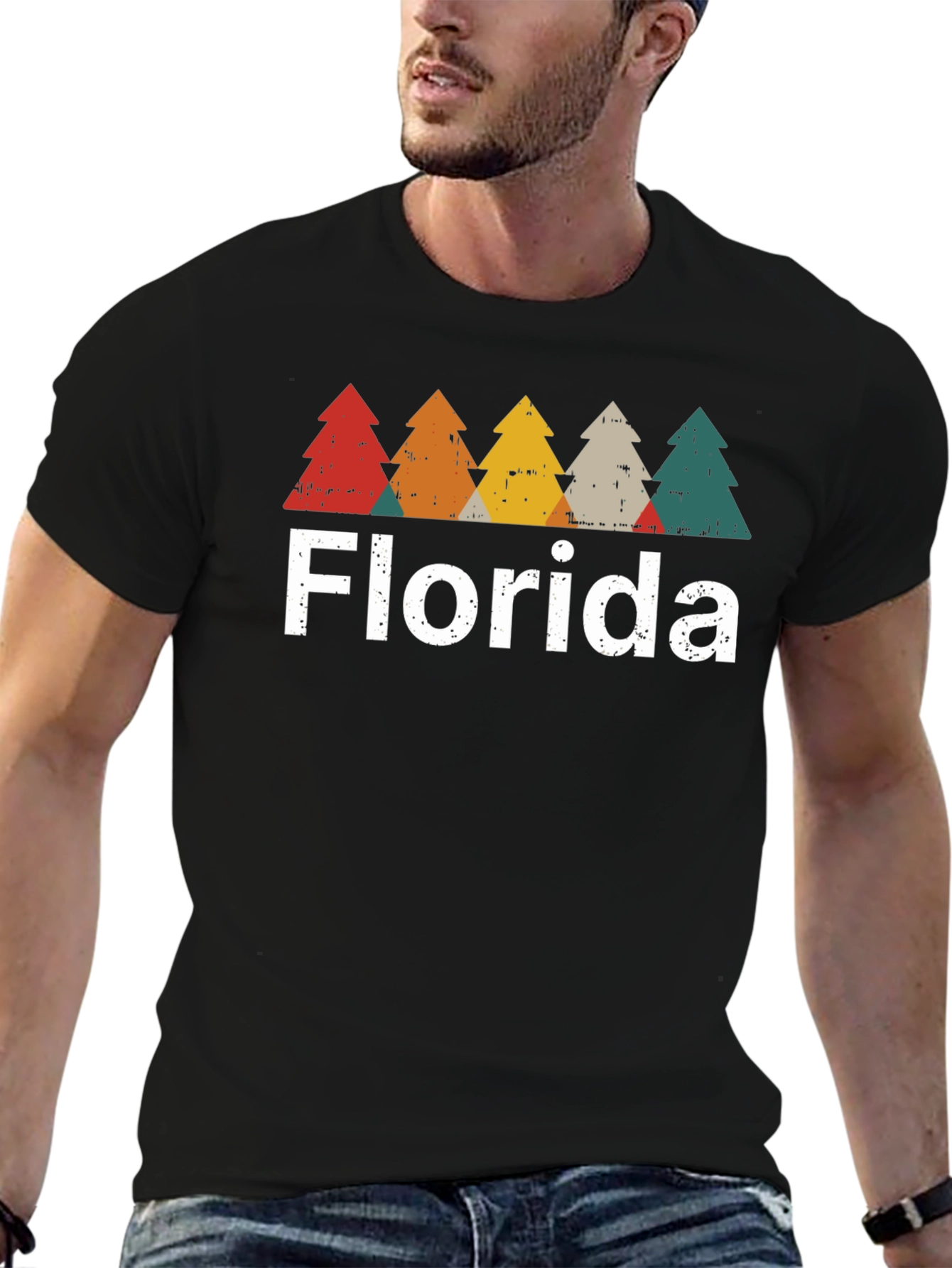 Retro Florida Trees Graphic T-Shirt