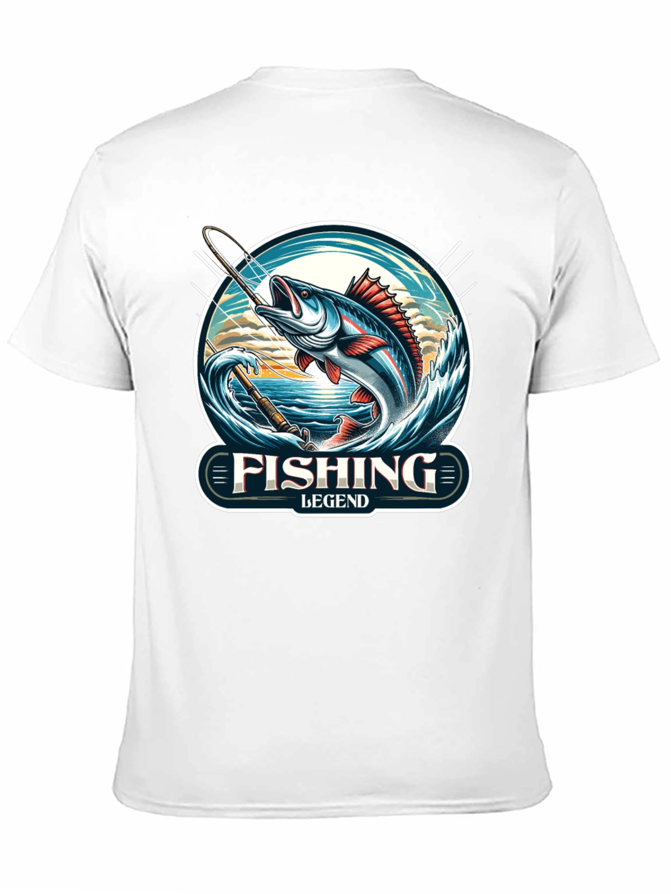 Fishing Legend Black Graphic Tee