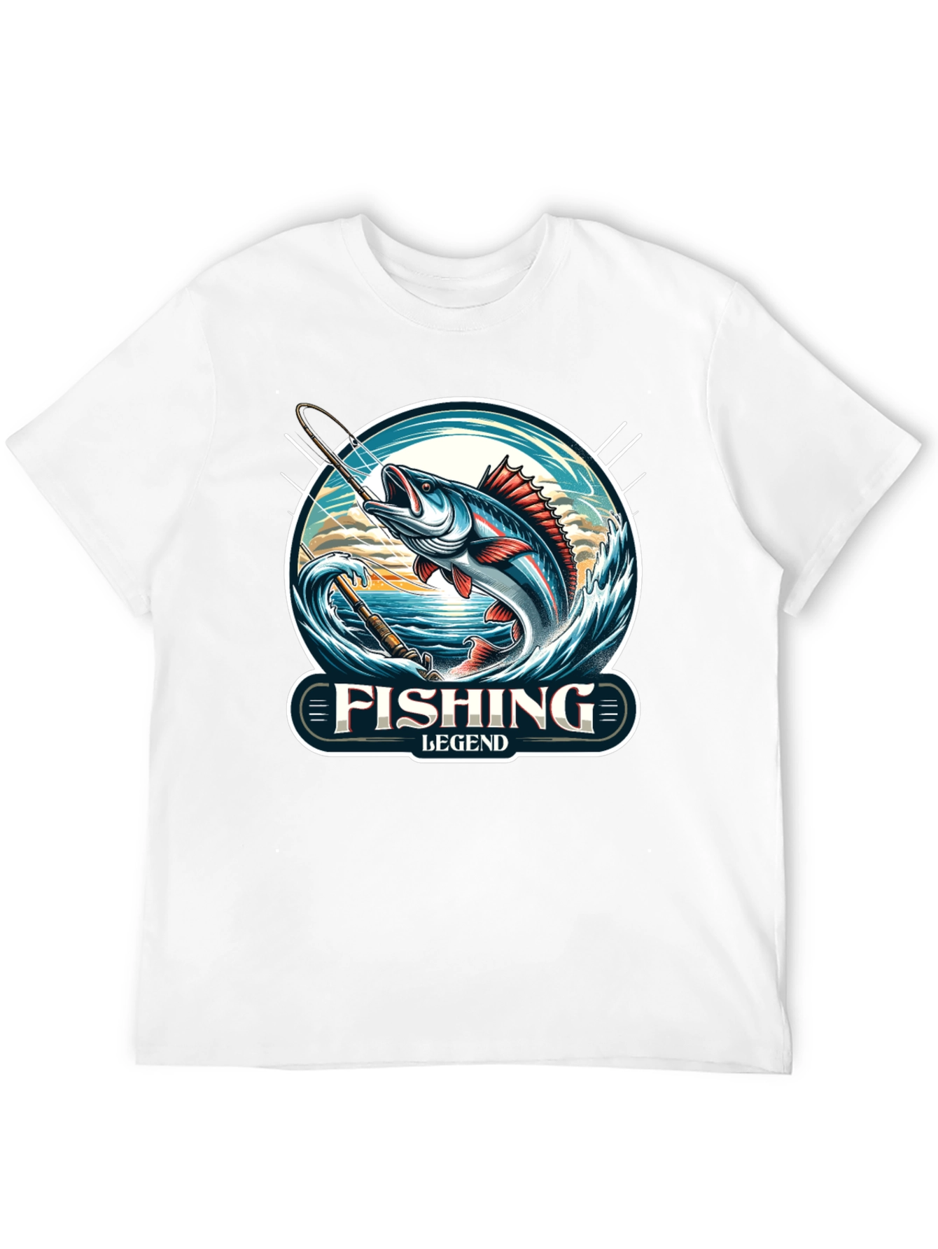 Fishing Legend Black Graphic Tee