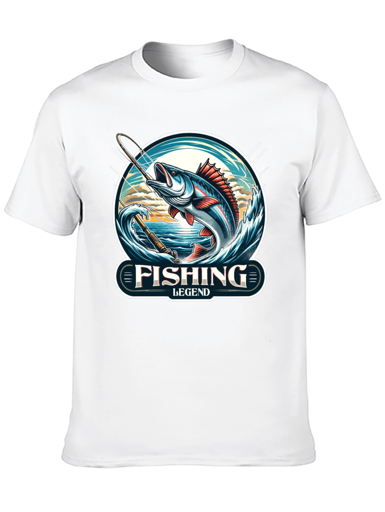 Fishing Legend Black Graphic Tee