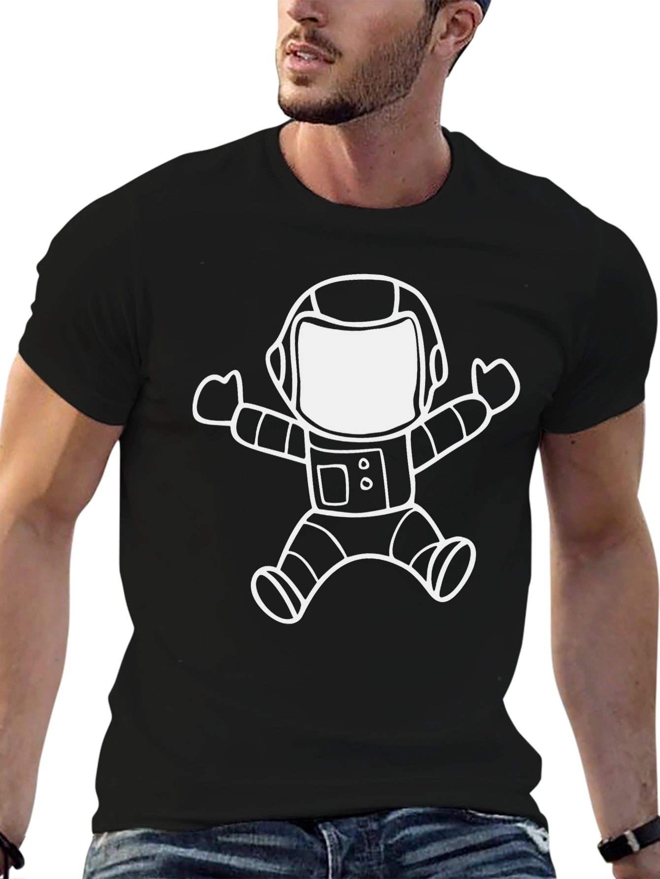 Astronaut Graphic Black T-Shirt