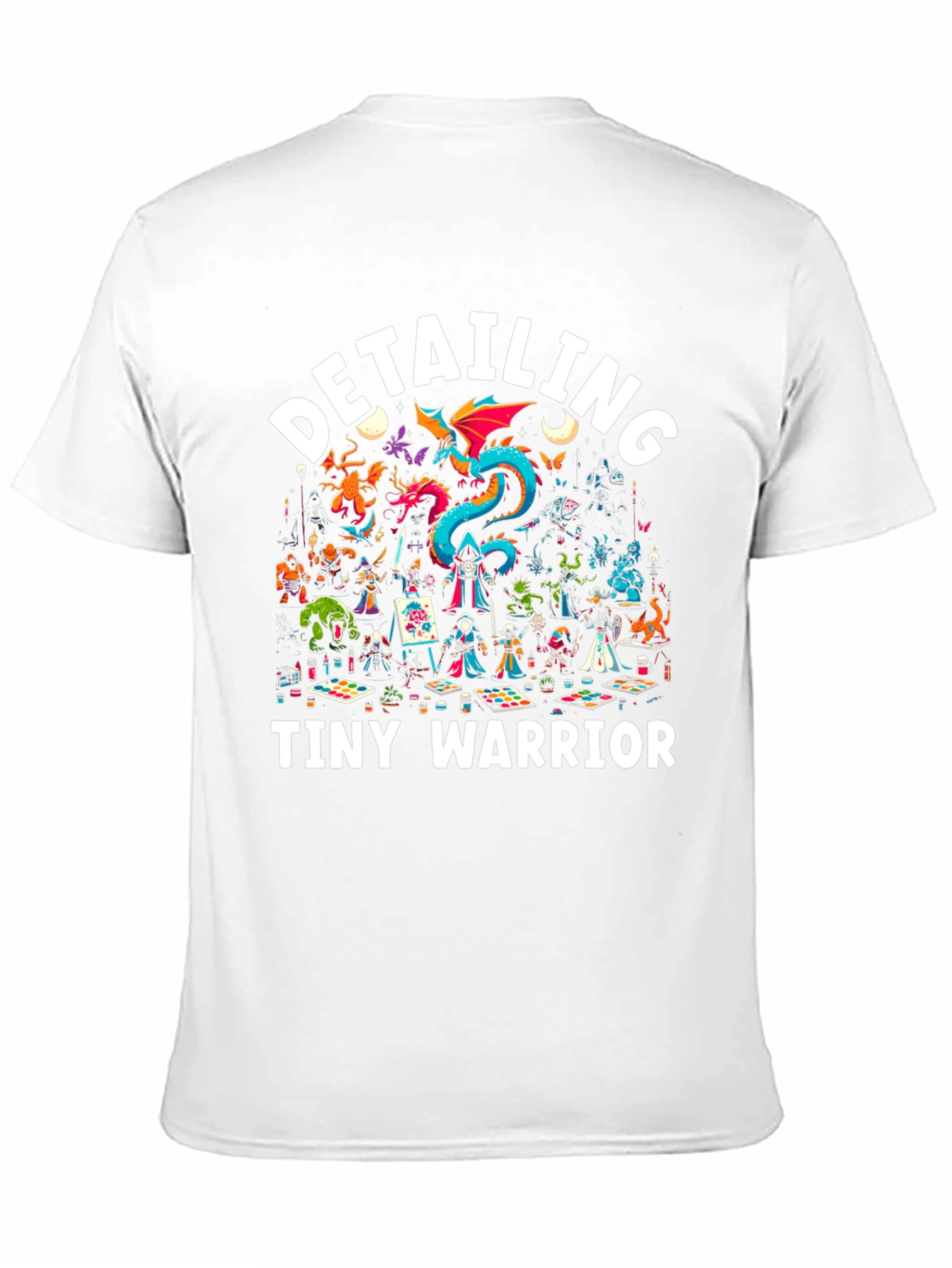 Detailing Tiny Warrior Graphic Black T-Shirt