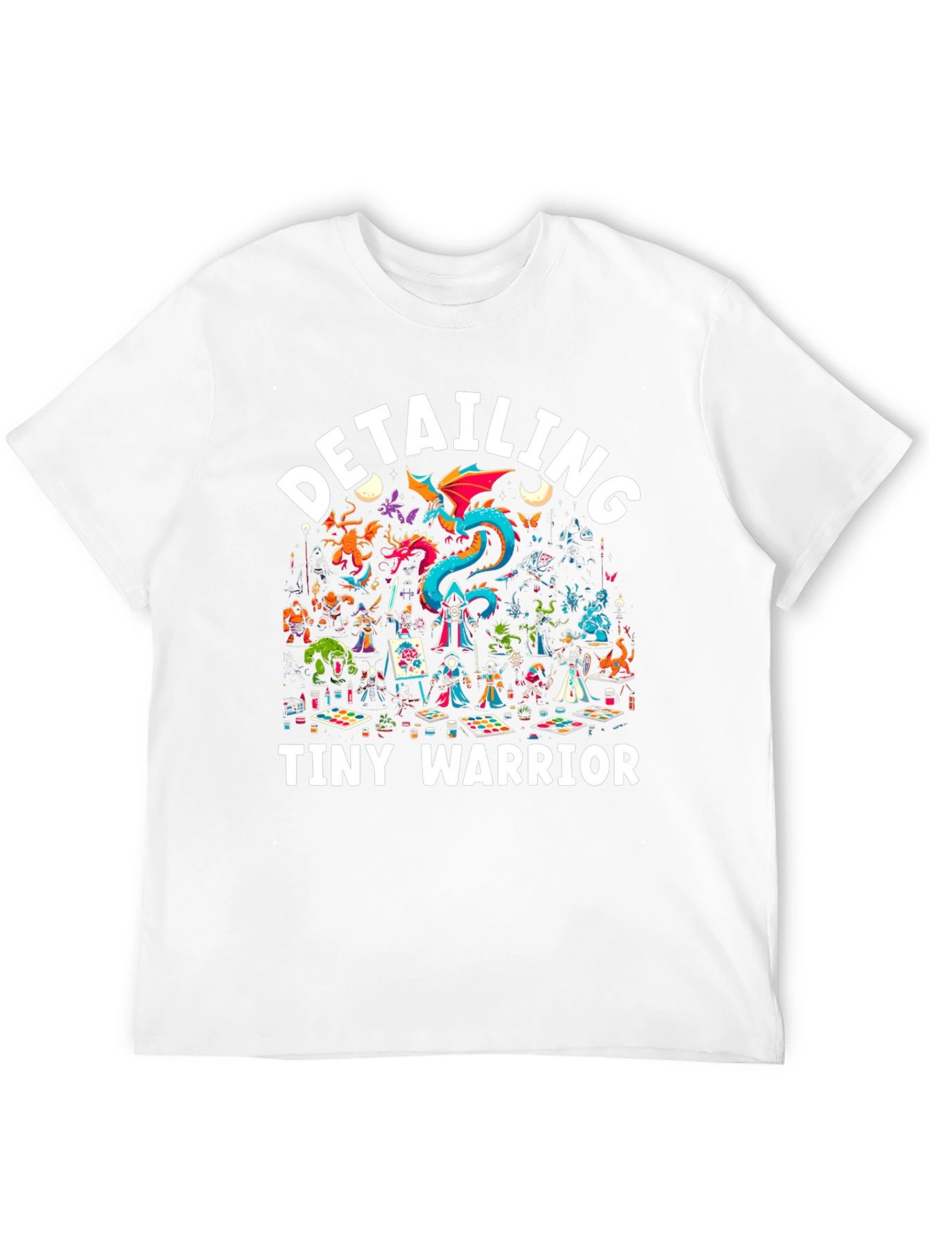 Detailing Tiny Warrior Graphic Black T-Shirt