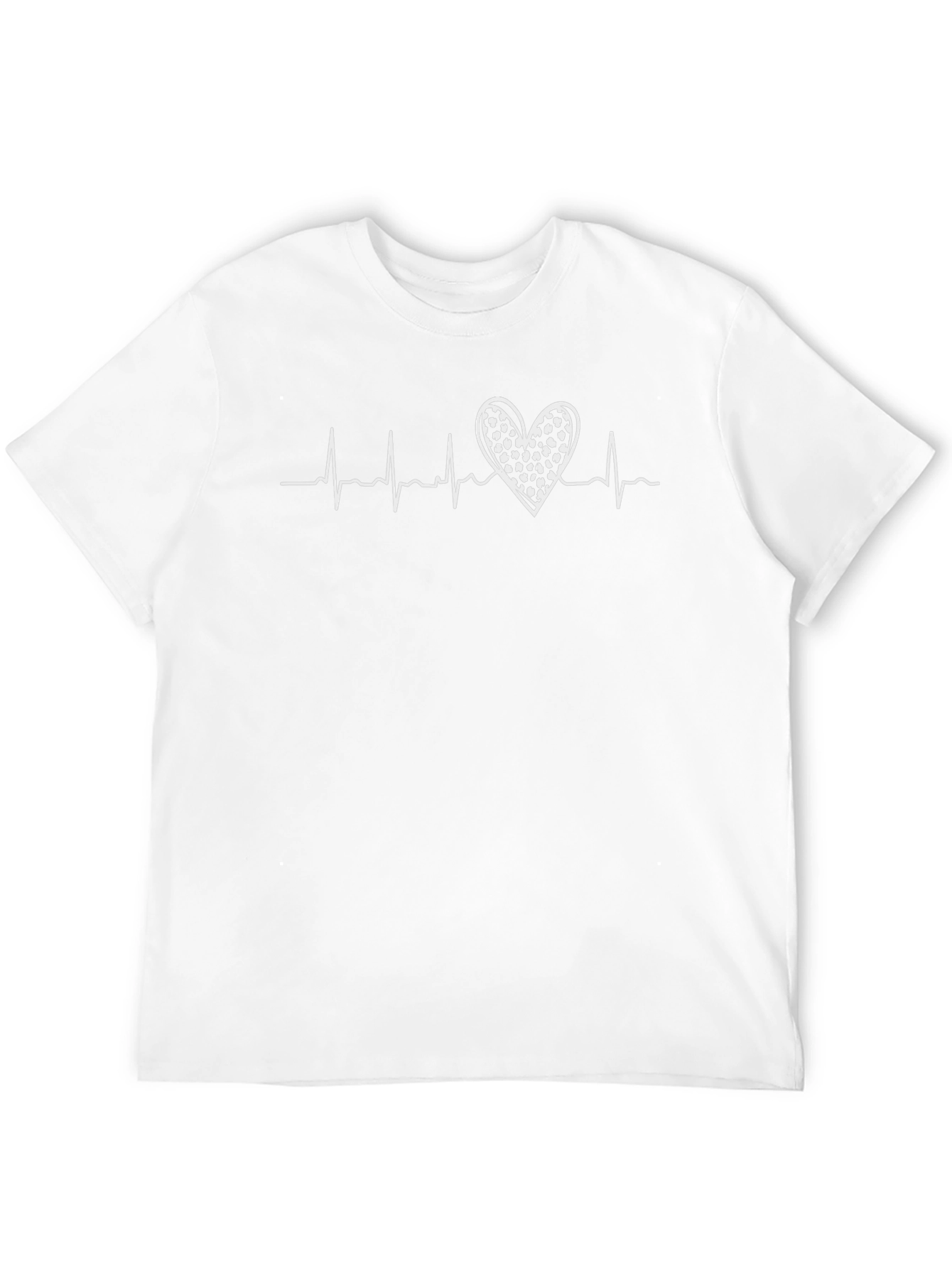 Heartbeat Heart Graphic Tee - Black Cotton T-Shirt