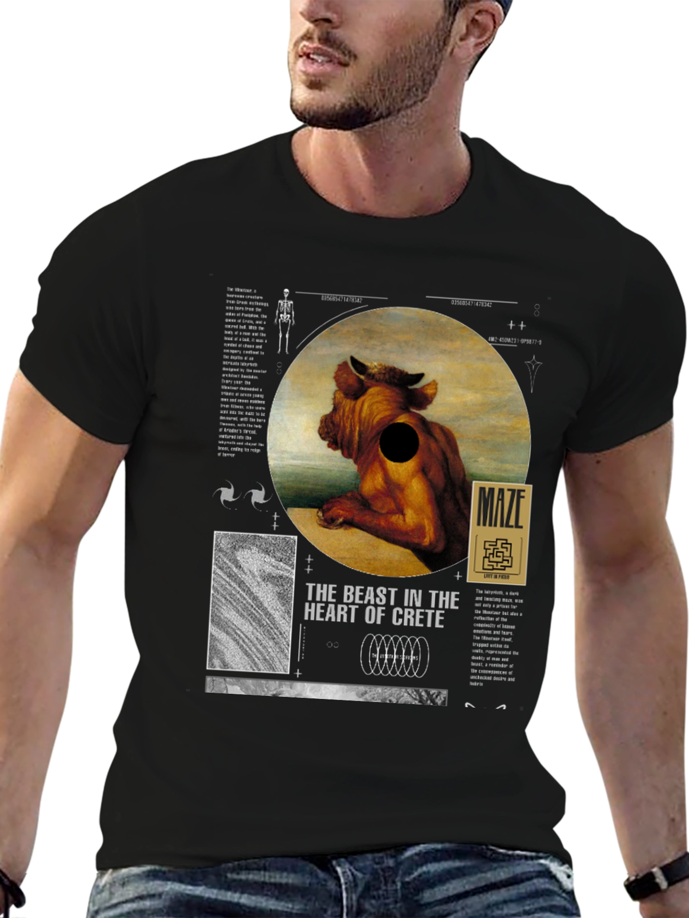 The Beast in Crete T-Shirt - Unique Graphic Tee