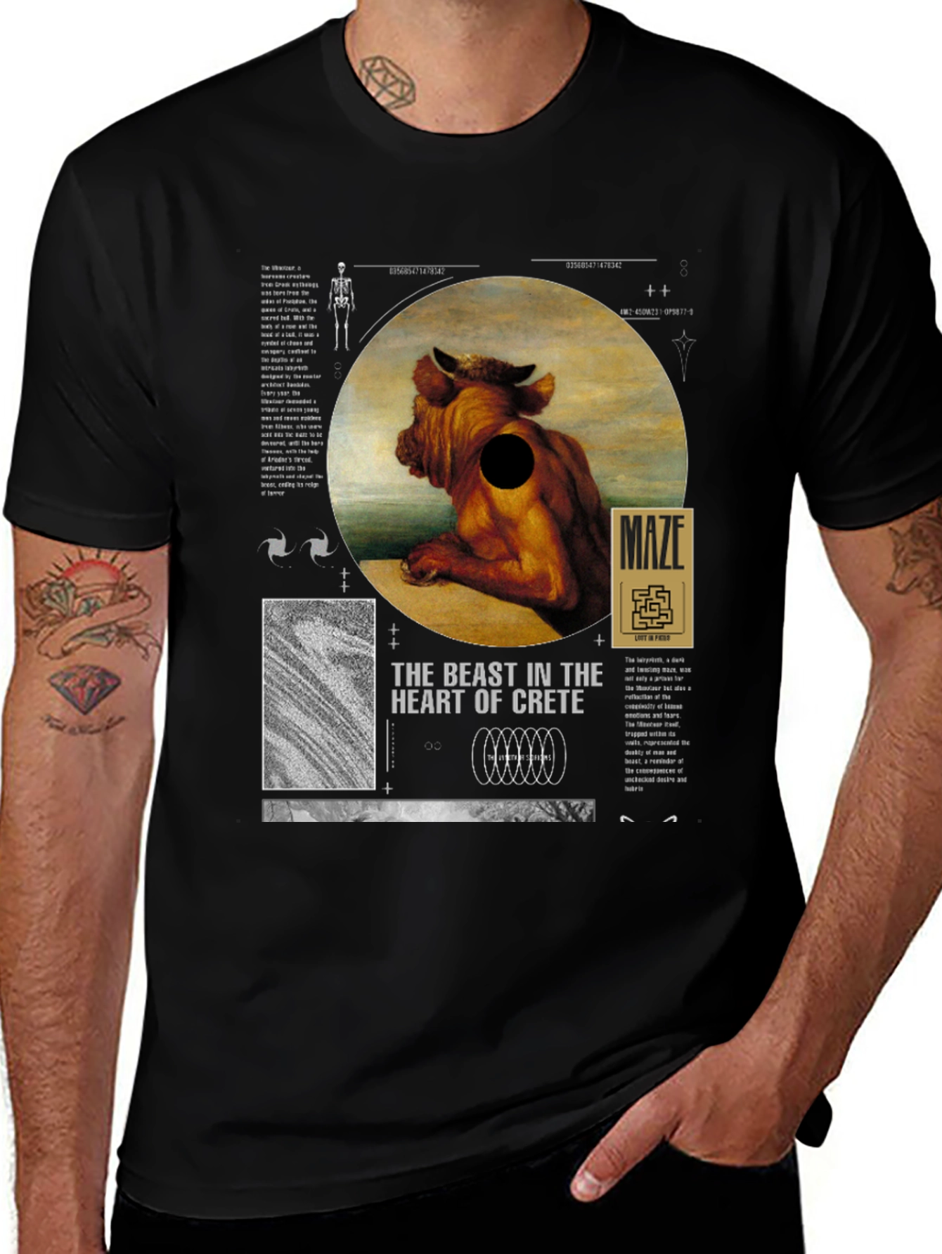 The Beast in Crete T-Shirt - Unique Graphic Tee