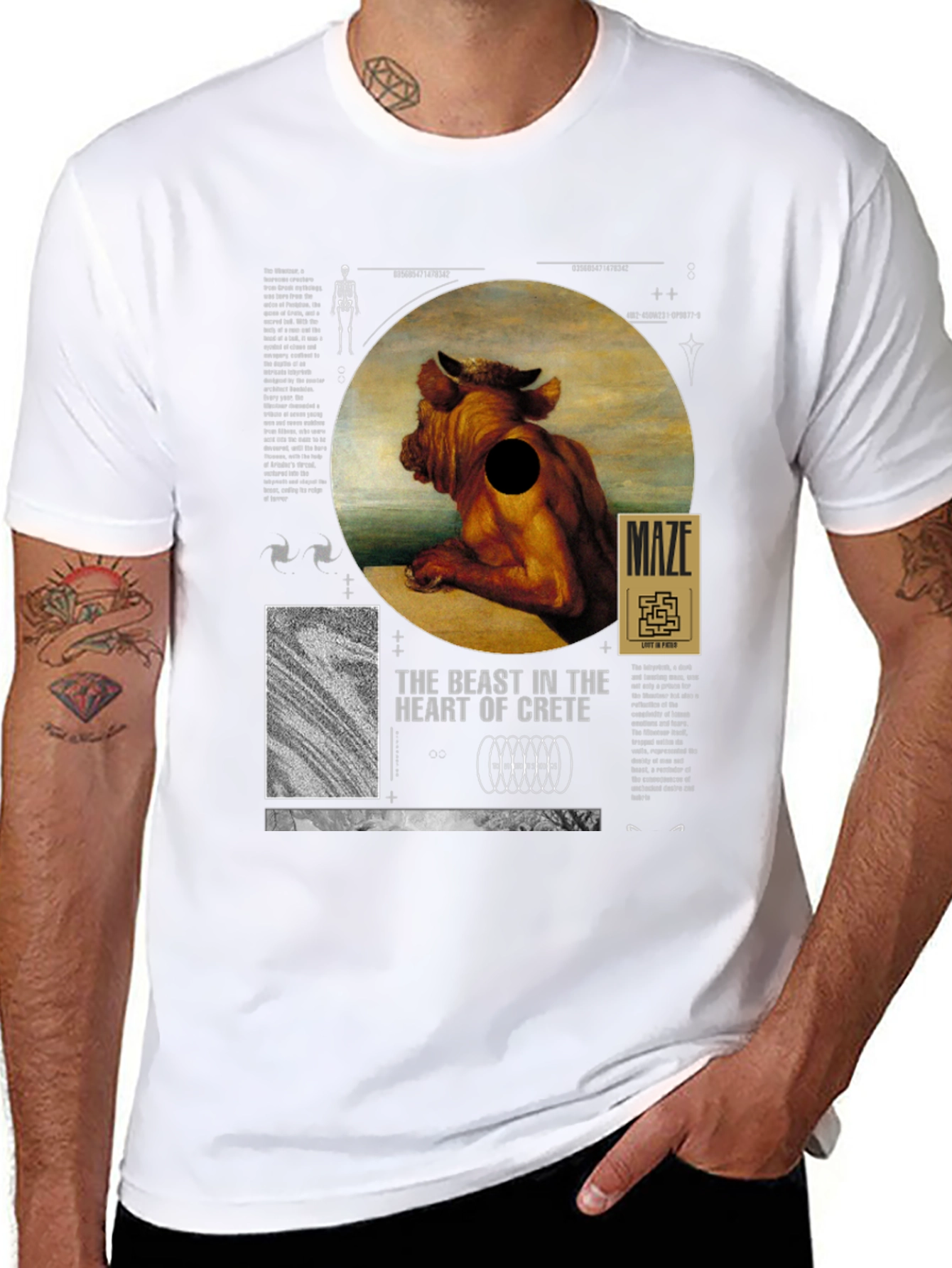 The Beast in Crete T-Shirt - Unique Graphic Tee