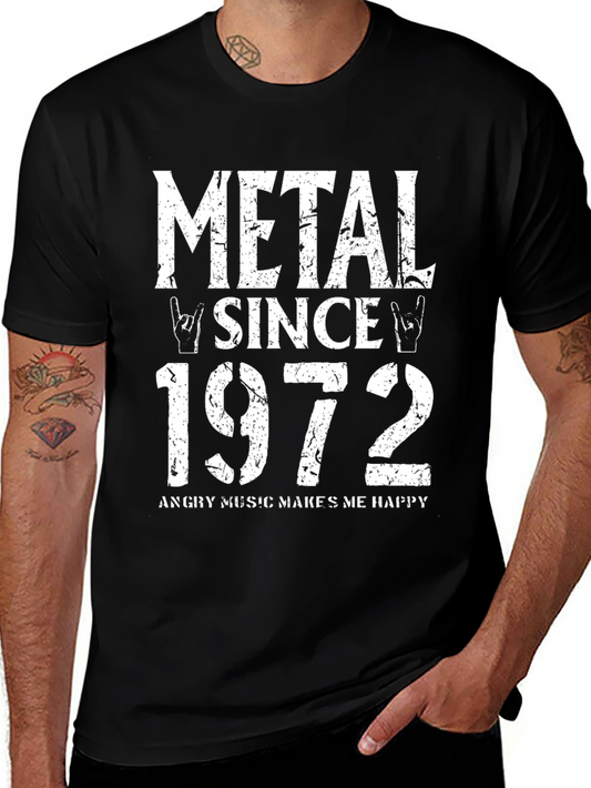 Metal Since 1972 Graphic Tee - Angry Music Lover Shirt