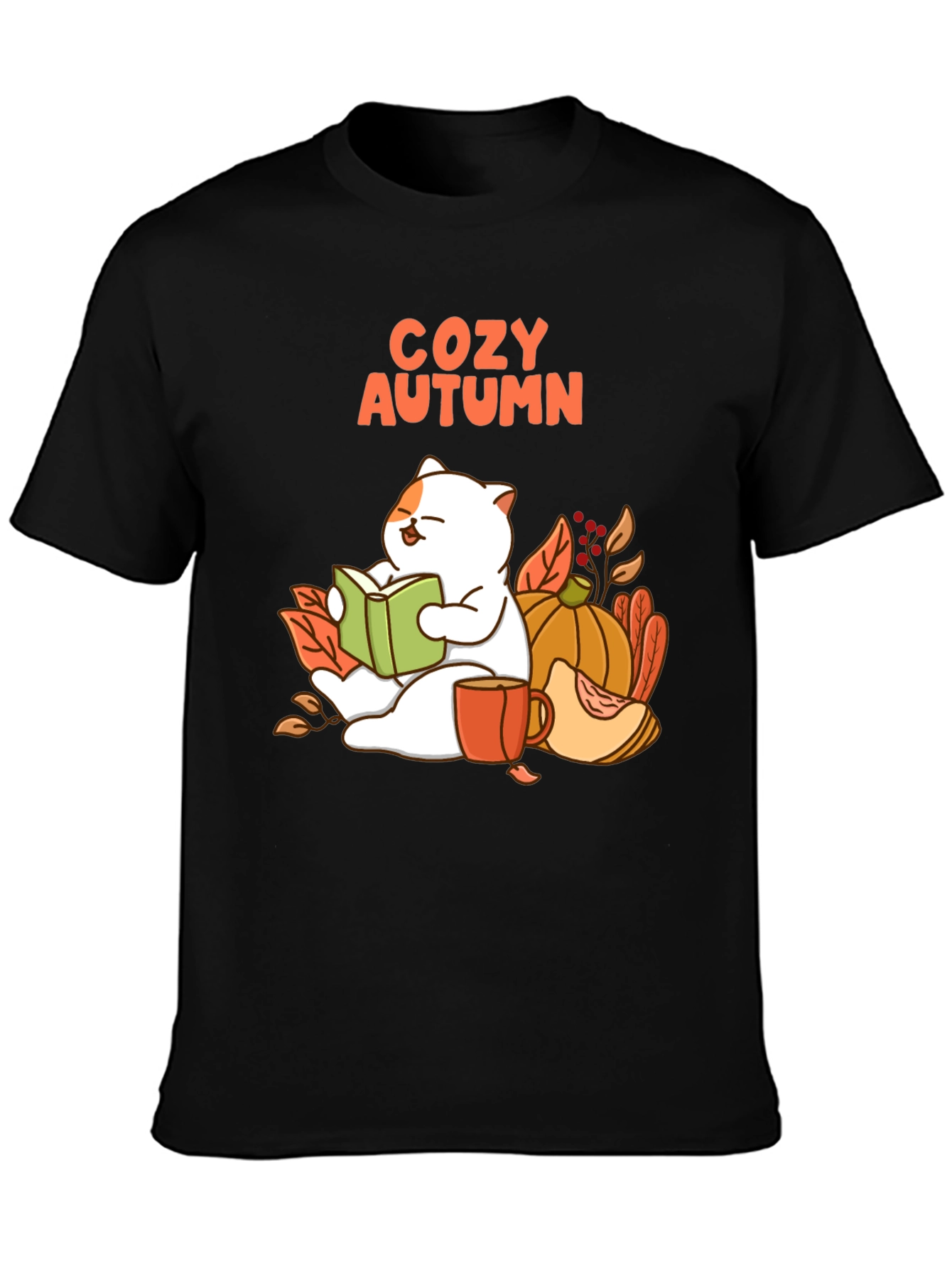 Cozy Autumn Cat T-Shirt