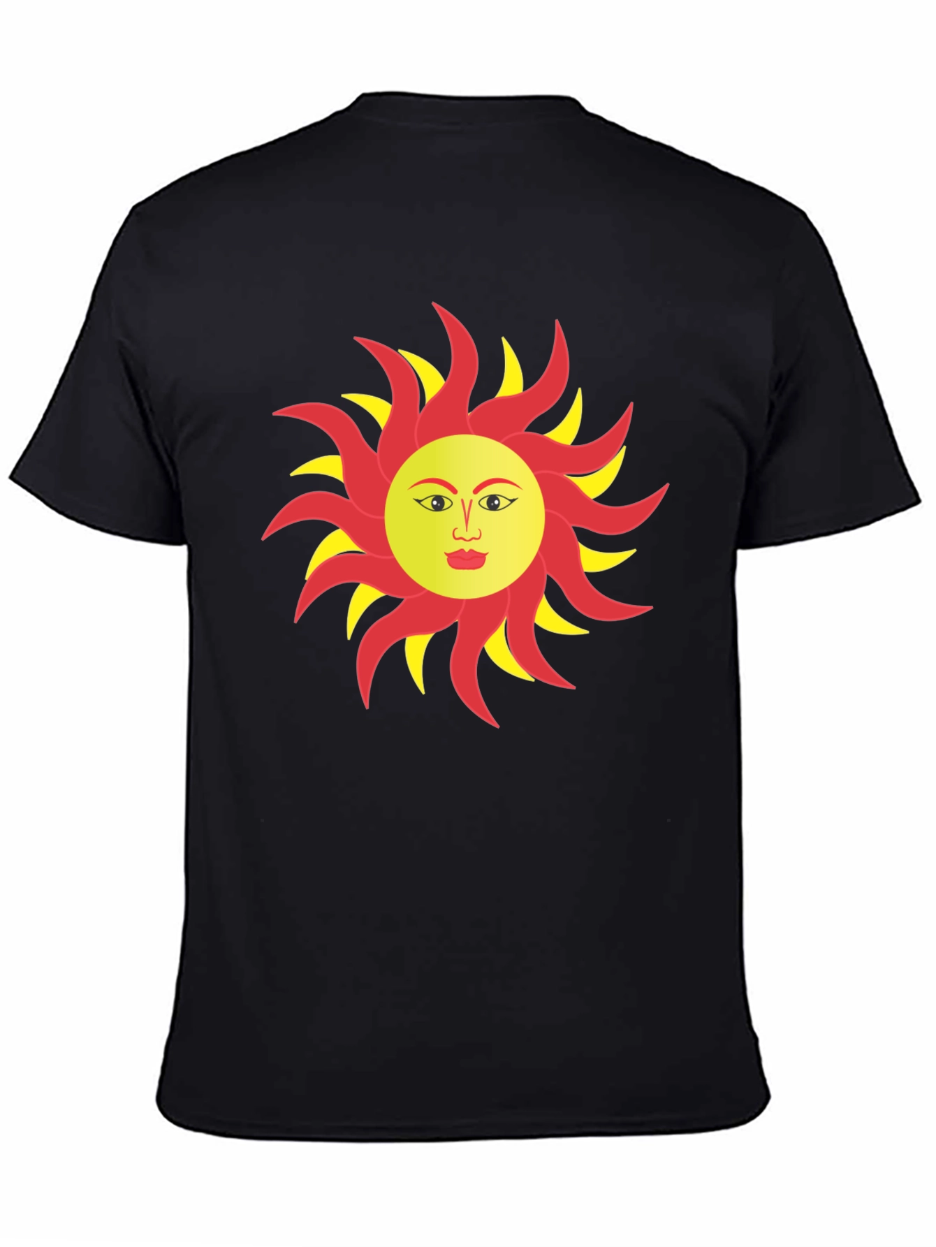Sun Face Graphic T-Shirt - Bold & Unique Design