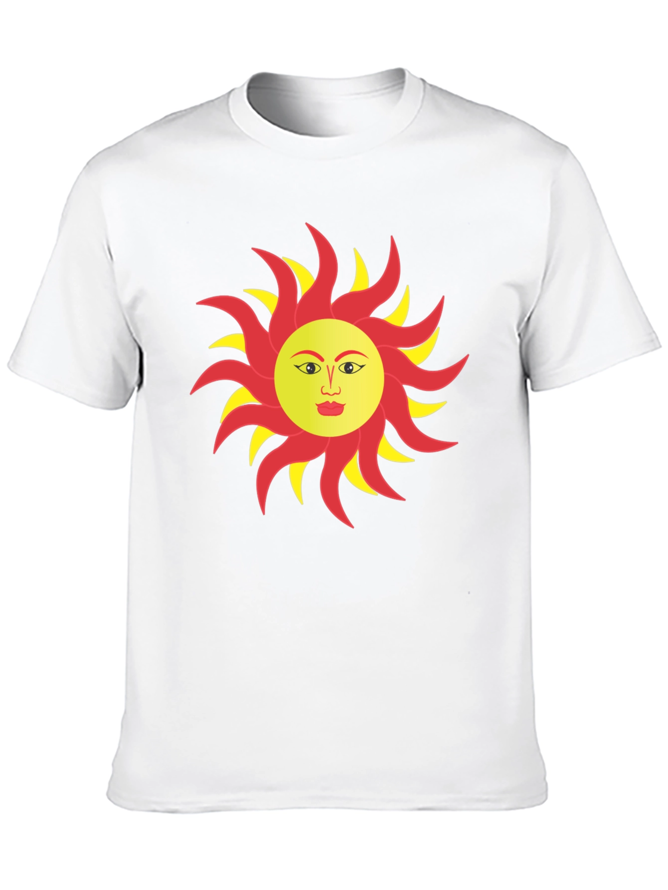Sun Face Graphic T-Shirt - Bold & Unique Design