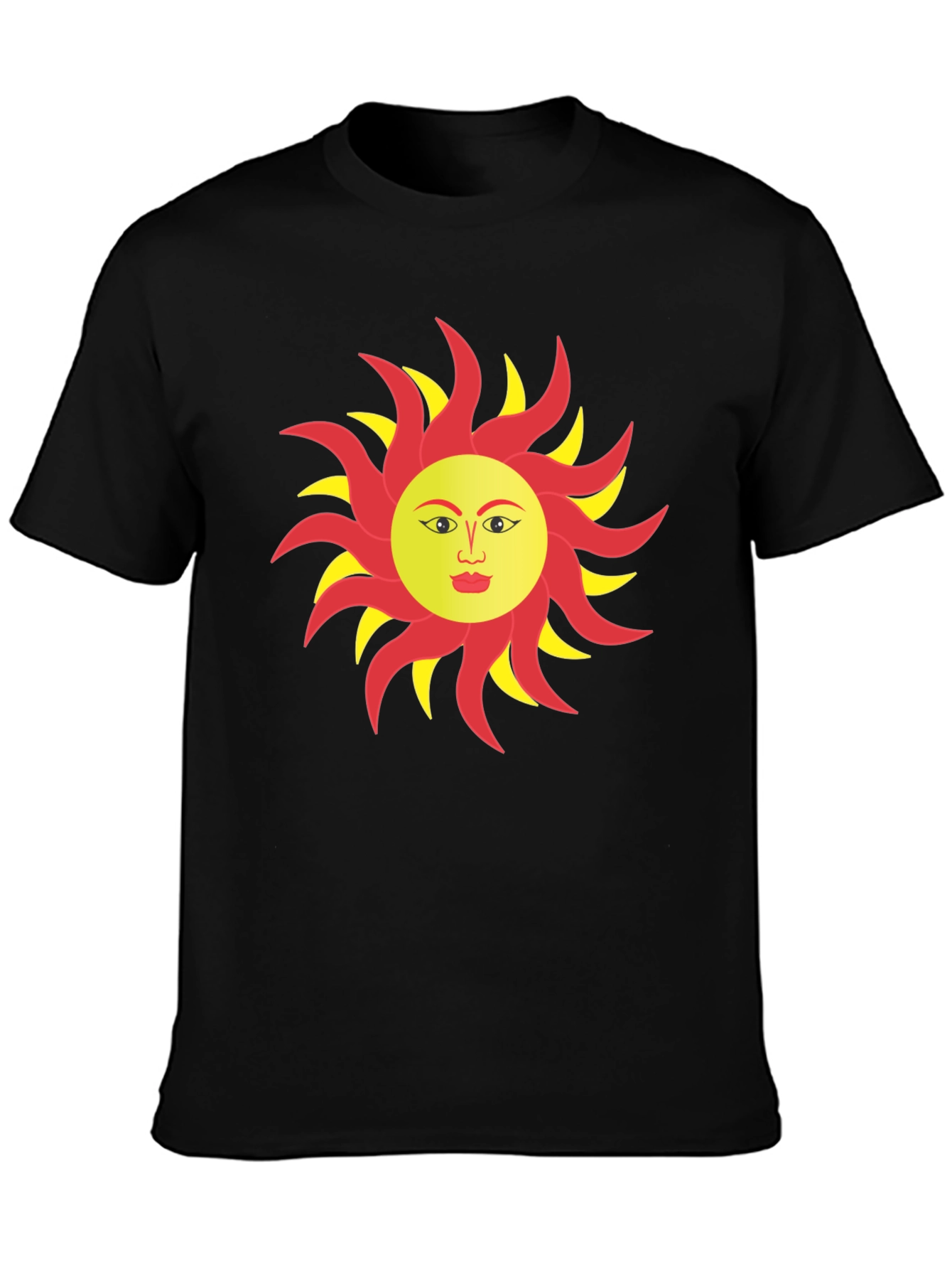 Sun Face Graphic T-Shirt - Bold & Unique Design
