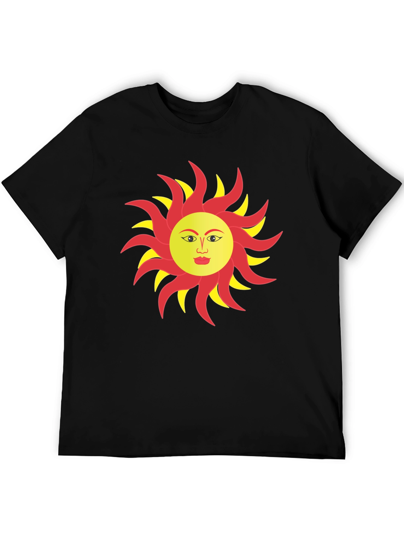 Sun Face Graphic T-Shirt - Bold & Unique Design