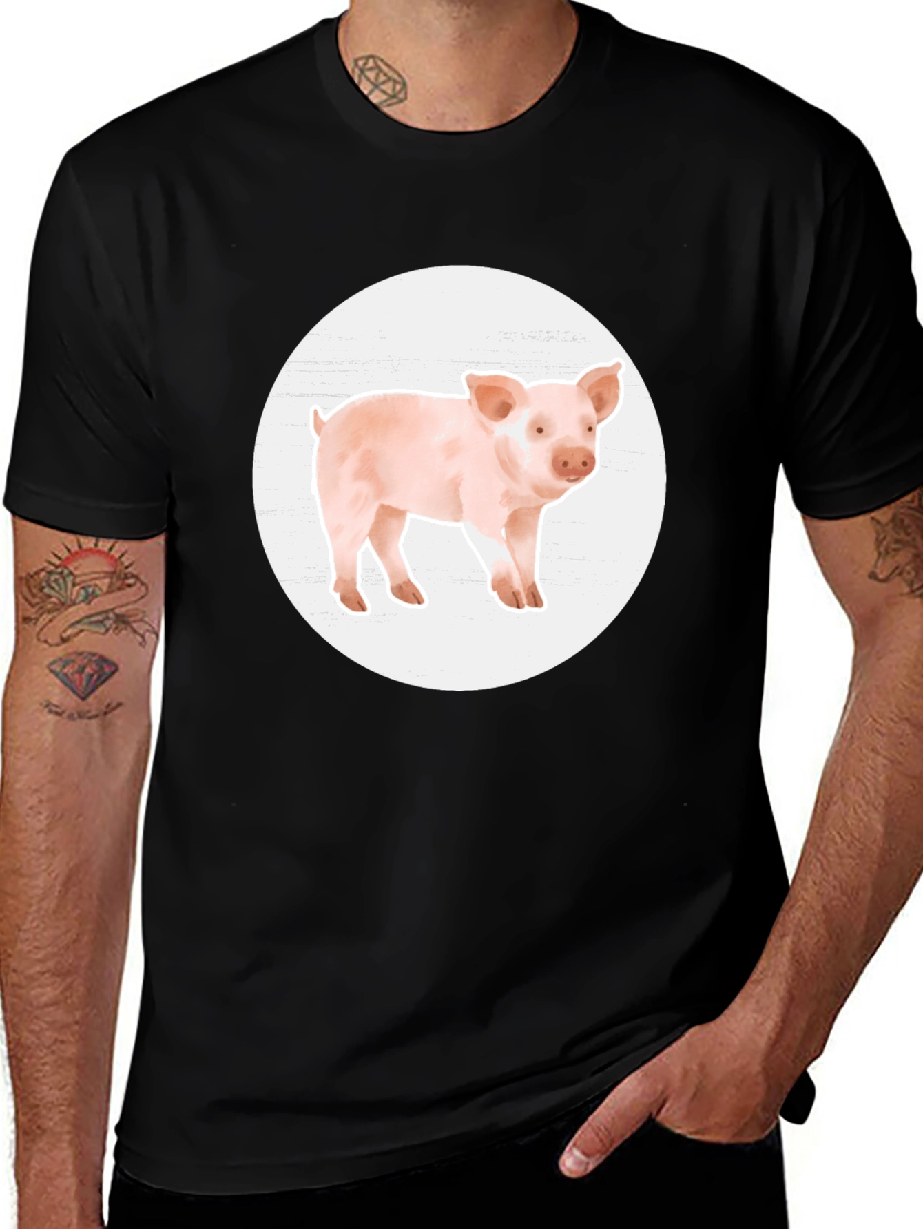 Piglet Graphic Tee - Cute Farm Animal T-Shirt