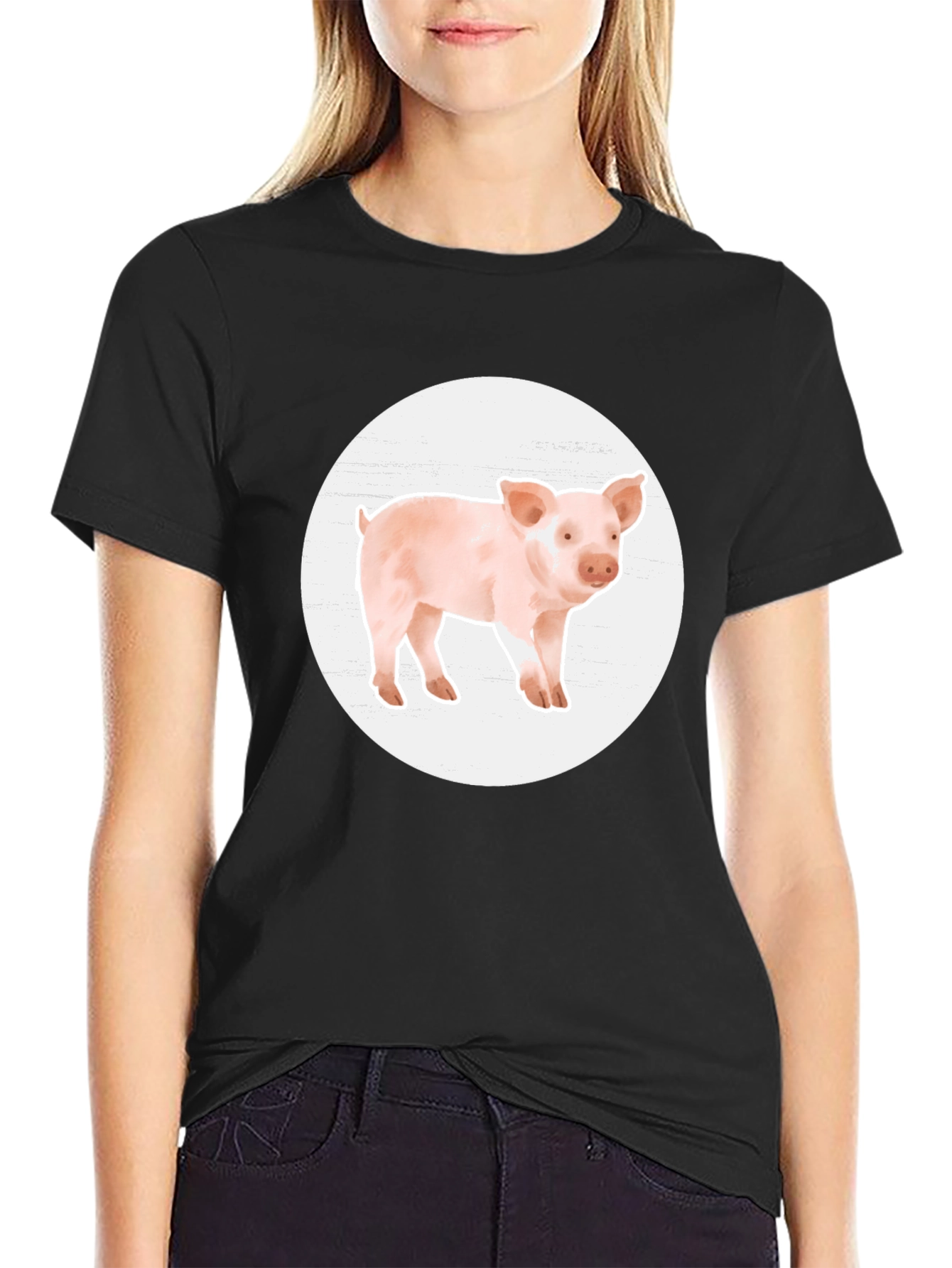 Piglet Graphic Tee - Cute Farm Animal T-Shirt