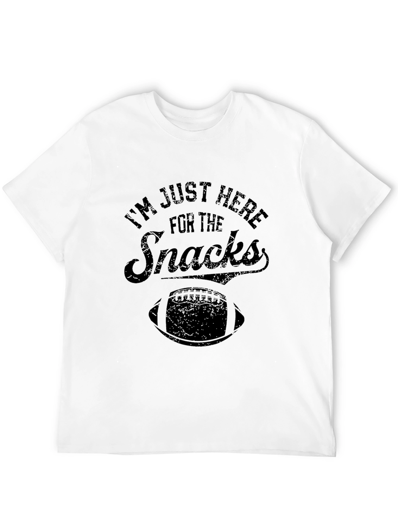 Im Just Here for the Snacks Football T-Shirt