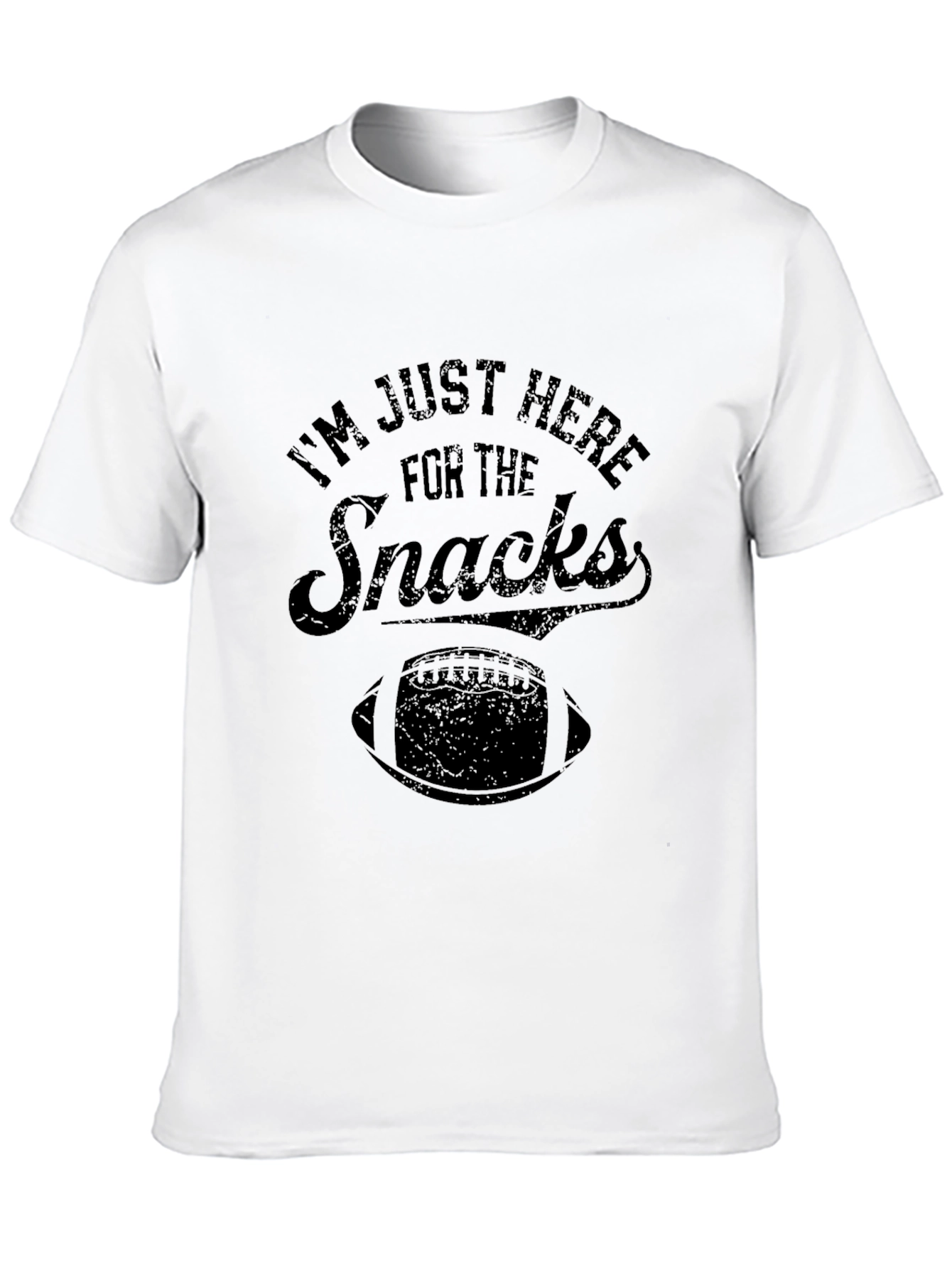 Im Just Here for the Snacks Football T-Shirt
