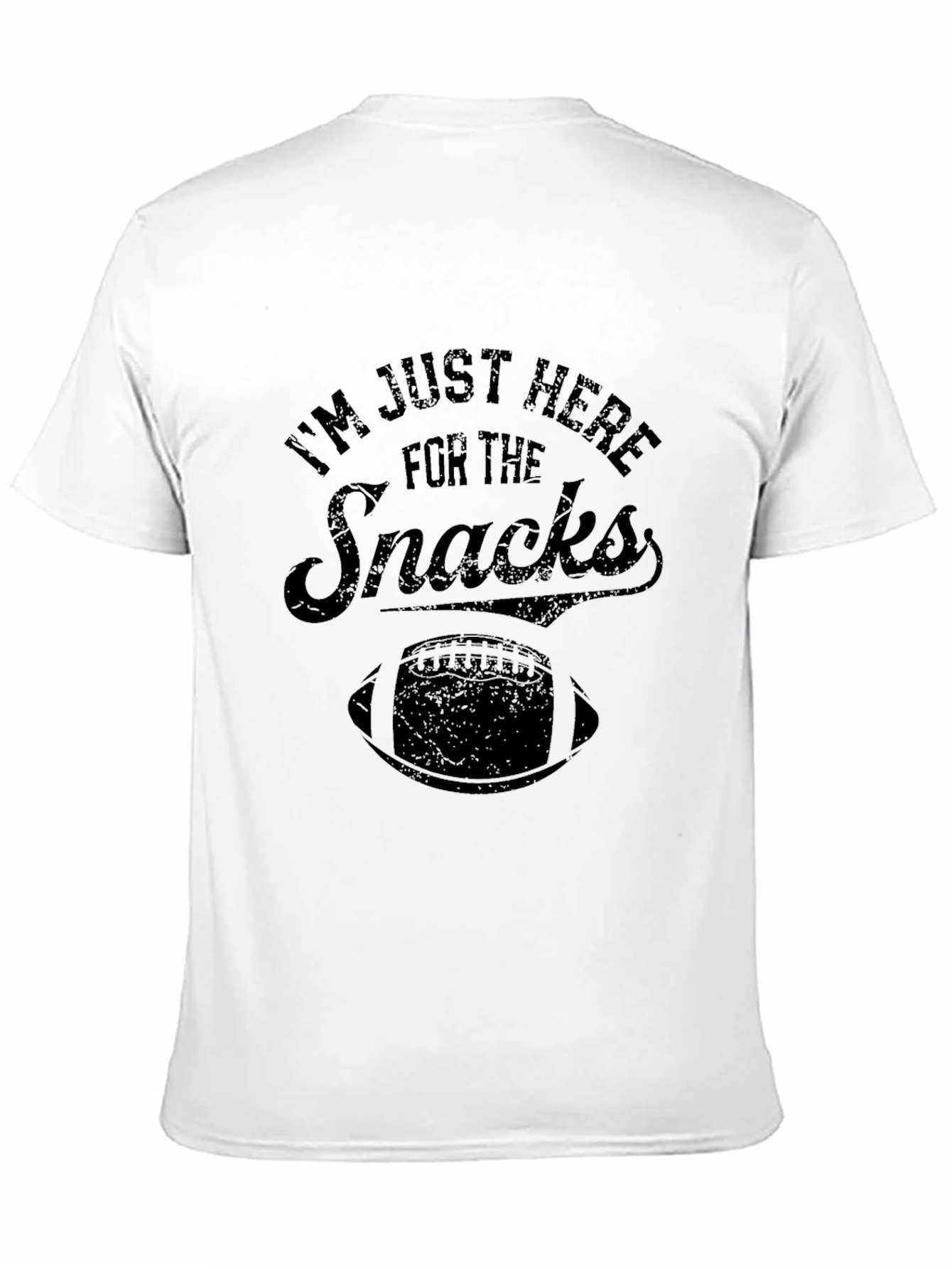 Im Just Here for the Snacks Football T-Shirt