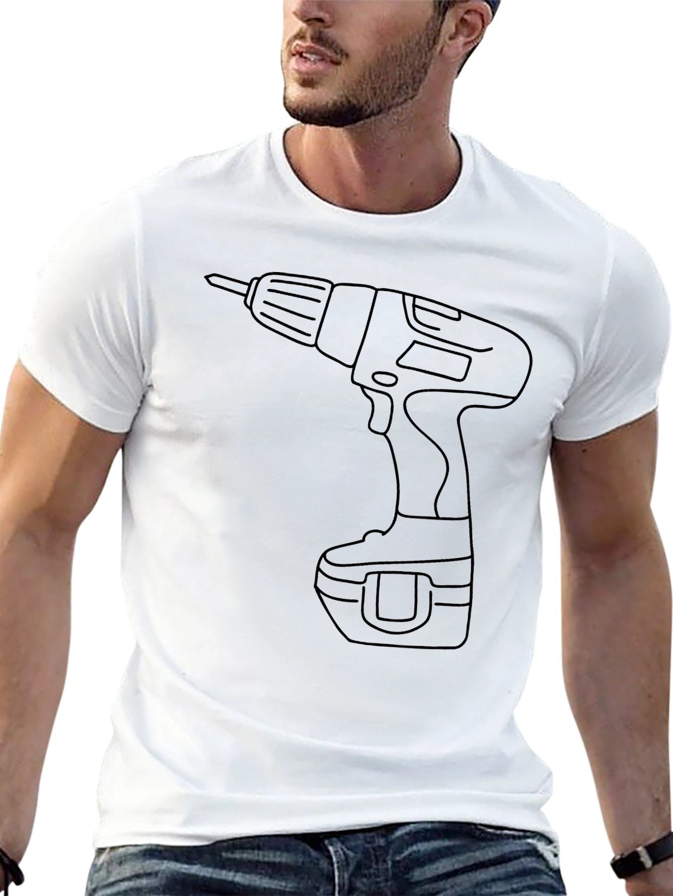 Drill Graphic Tee - Modern Black T-Shirt