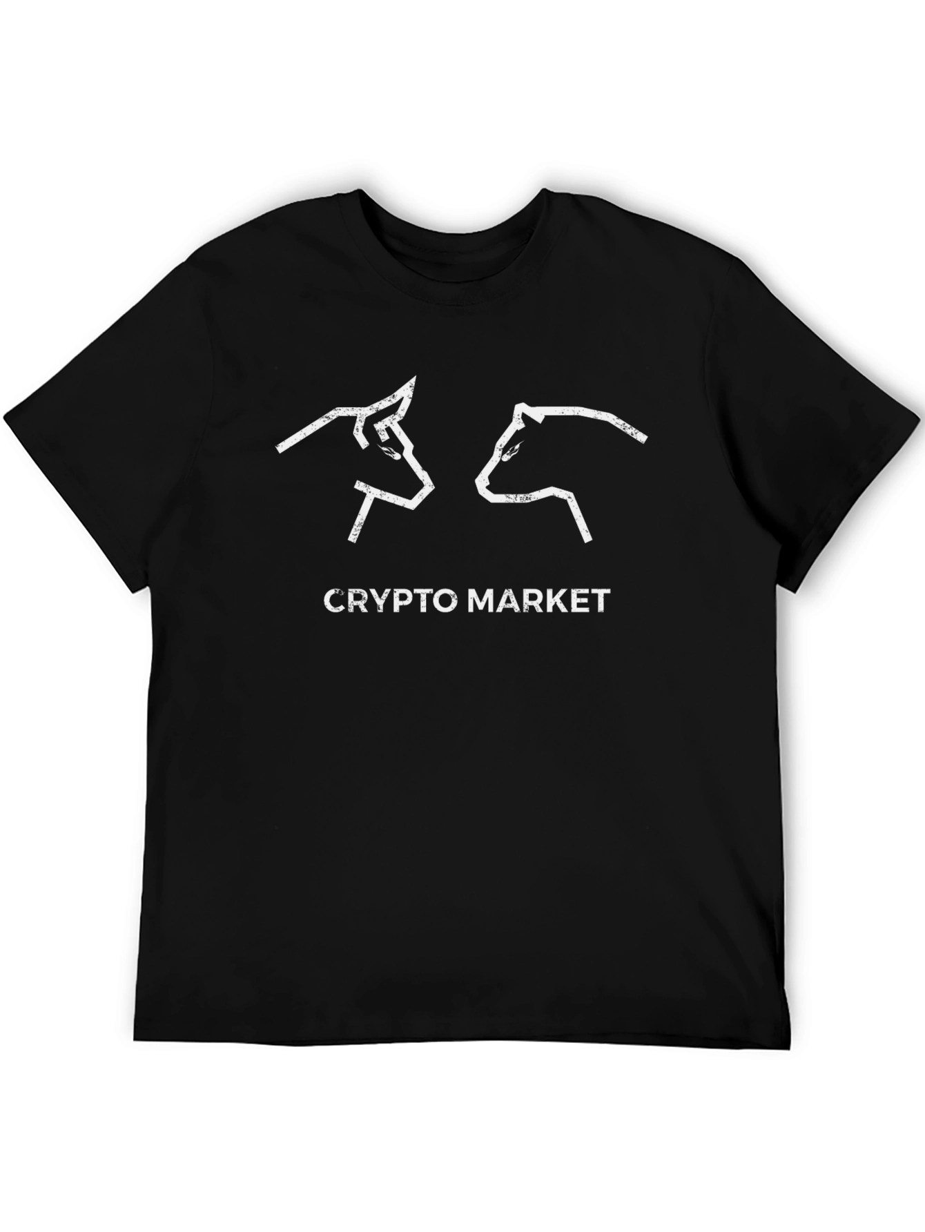 Crypto Market Bull vs Bear Graphic T-Shirt