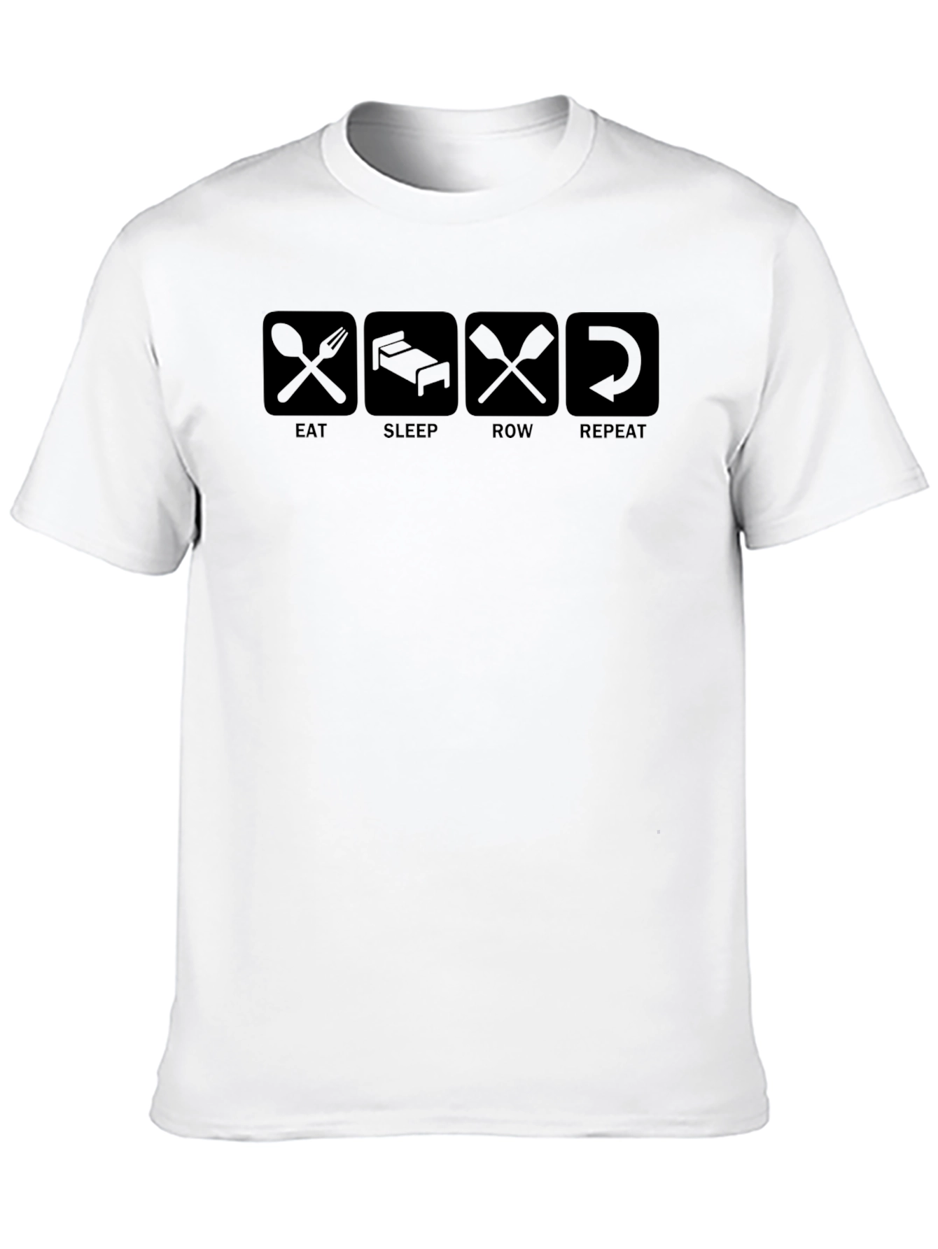 Eat Sleep Row Repeat Black T-Shirt