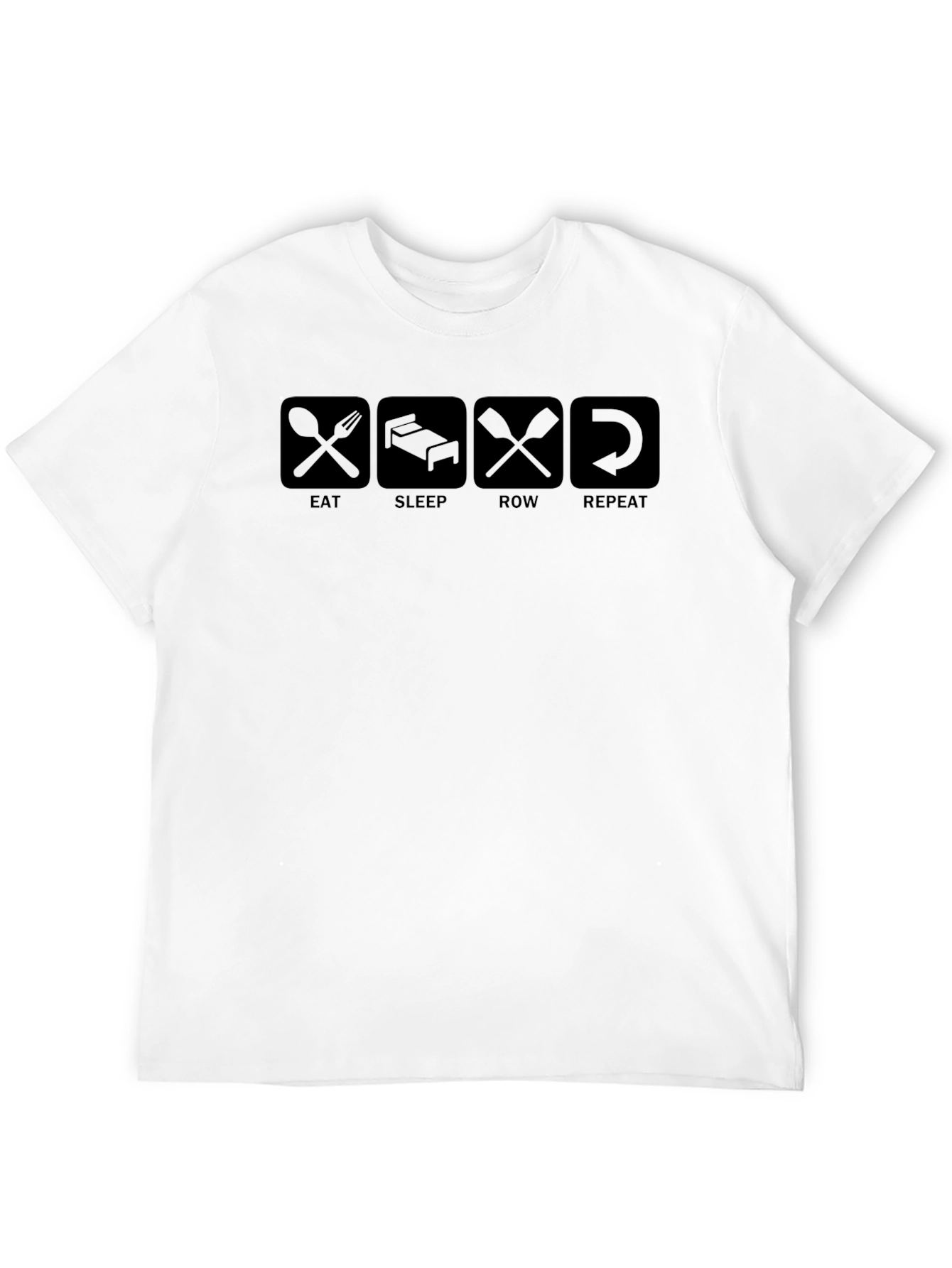 Eat Sleep Row Repeat Black T-Shirt