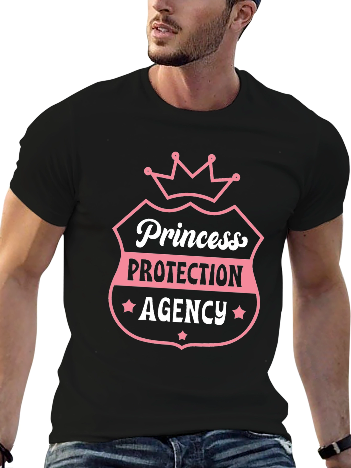 Princess Protection Agency Black Graphic T-Shirt