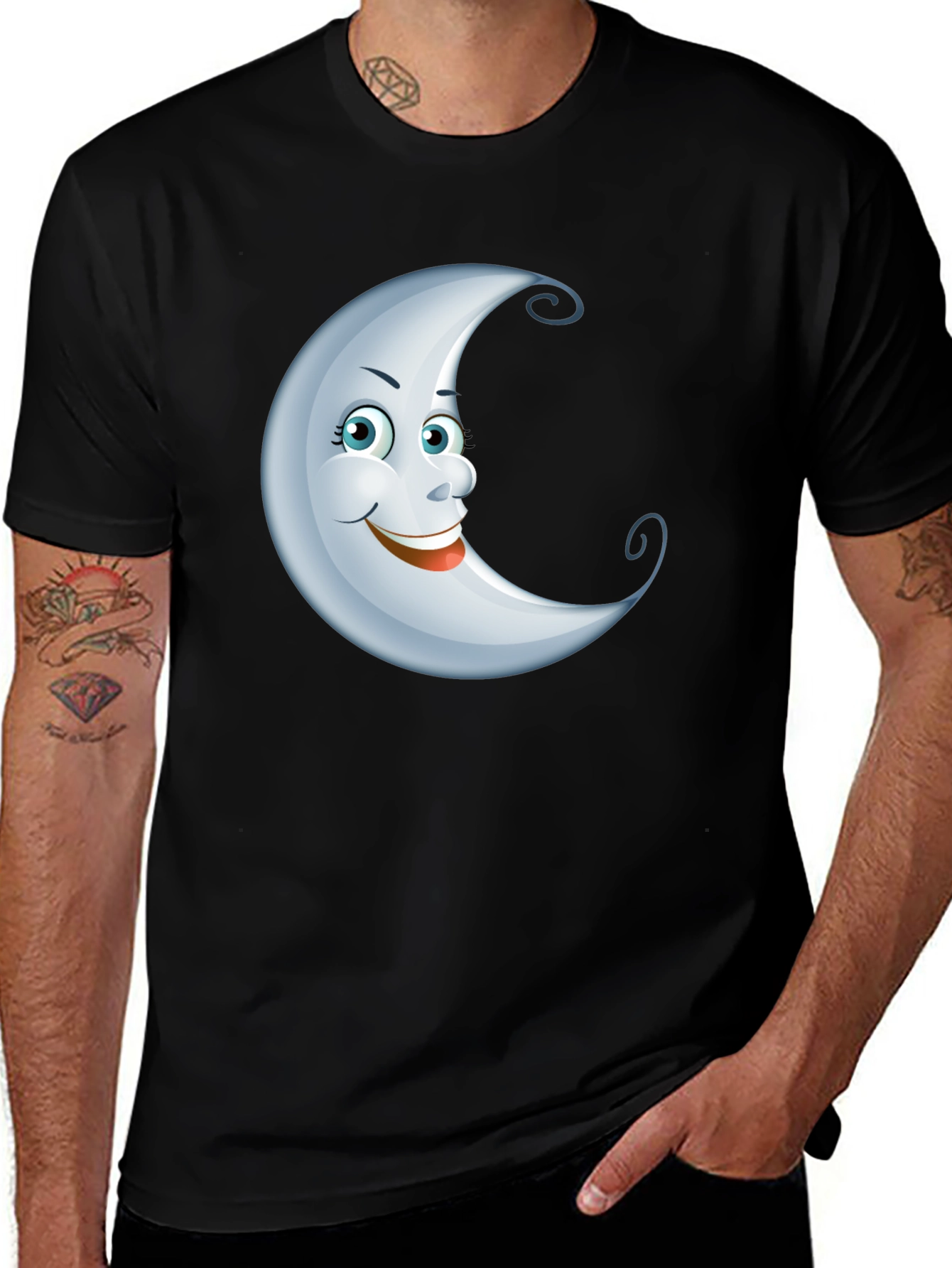 Moon Face Graphic T-Shirt