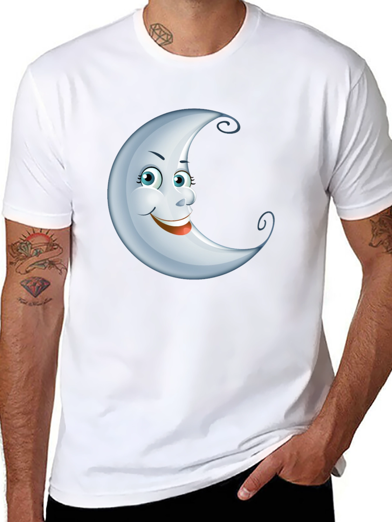 Moon Face Graphic T-Shirt