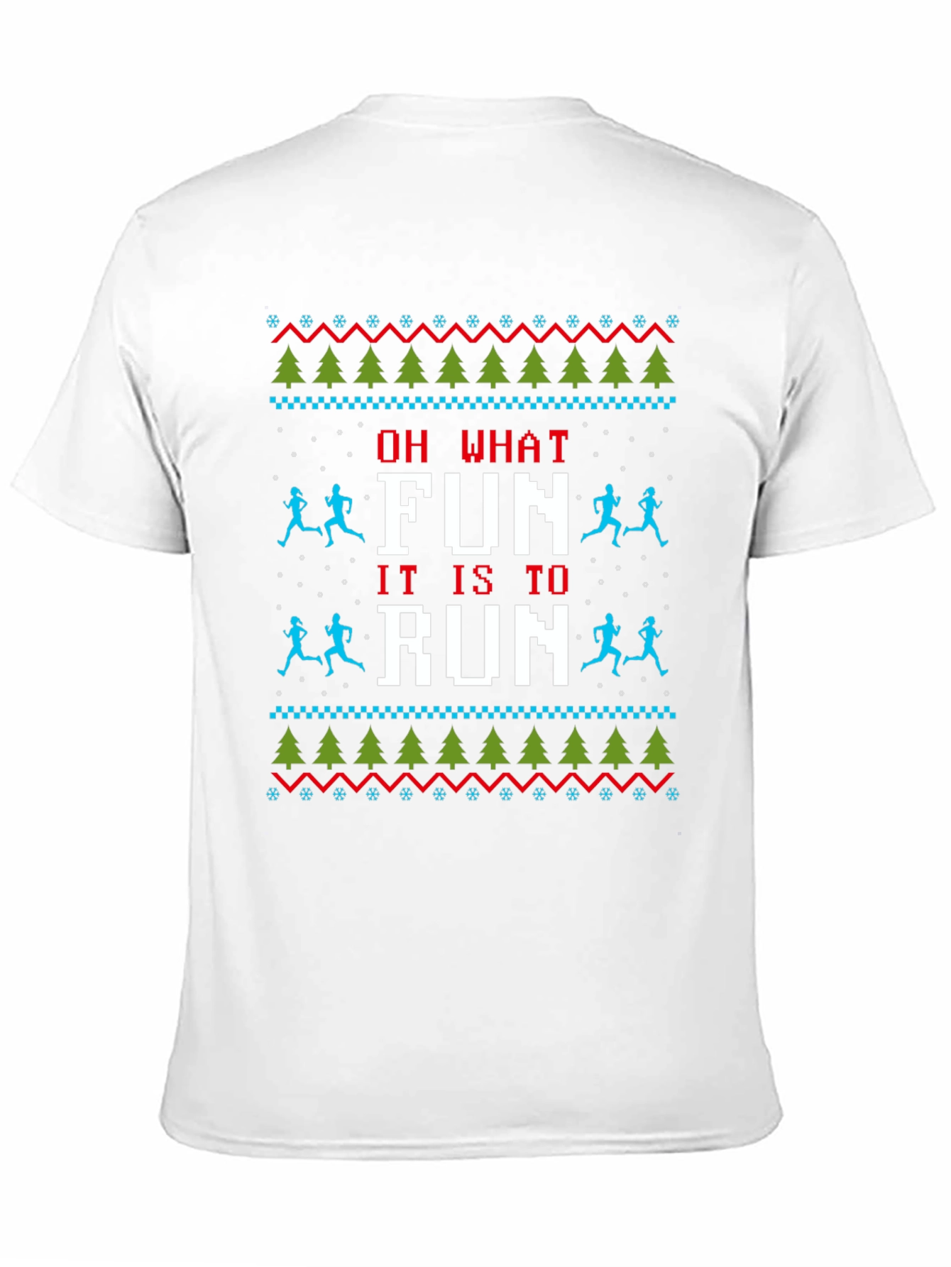 Funny Running Ugly Christmas Sweater T-Shirt
