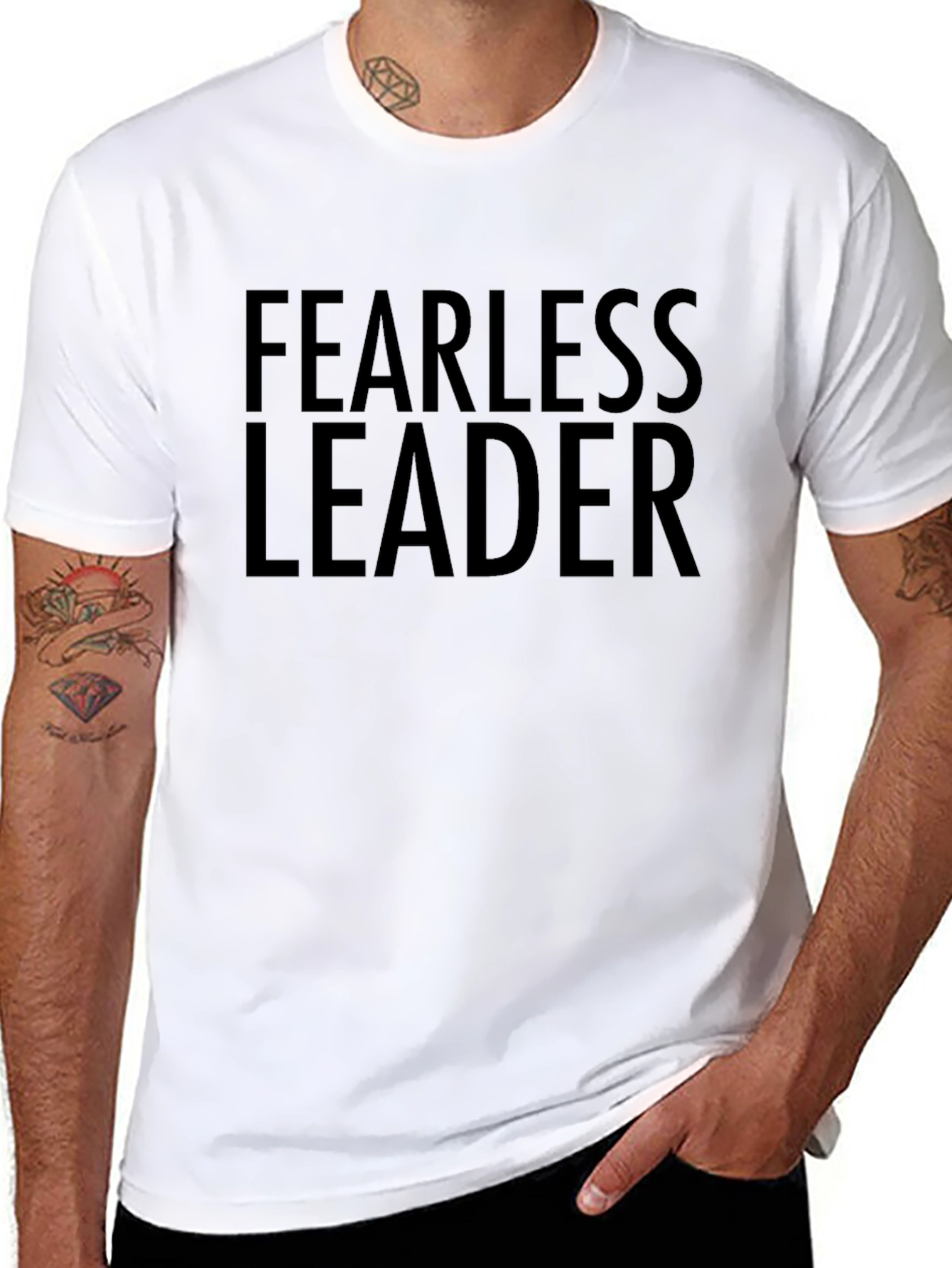 Fearless Leader Black T-Shirt - Bold Statement Tee