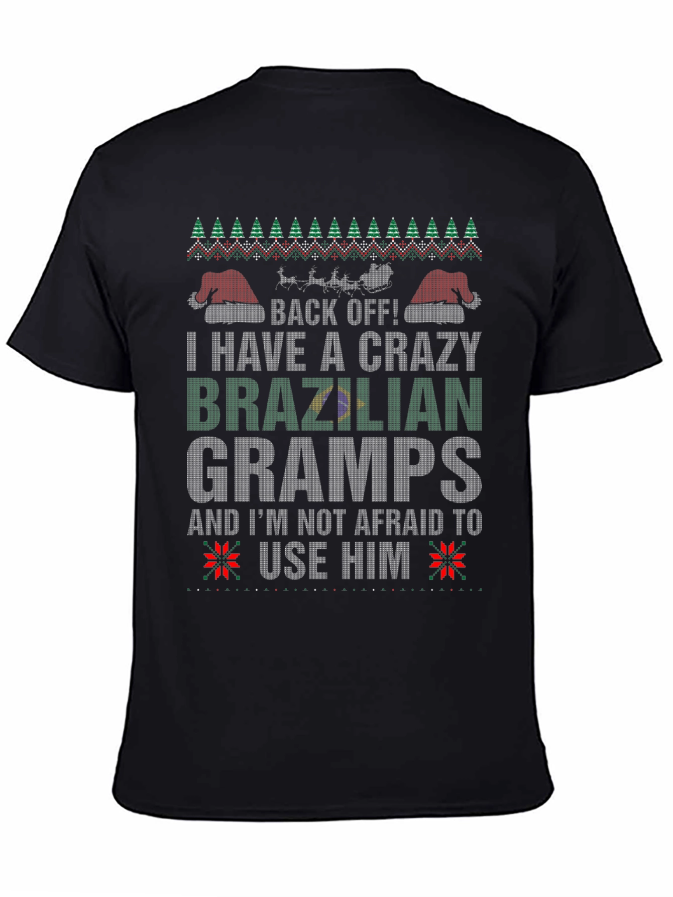Crazy Brazilian Gramps Christmas T-Shirt