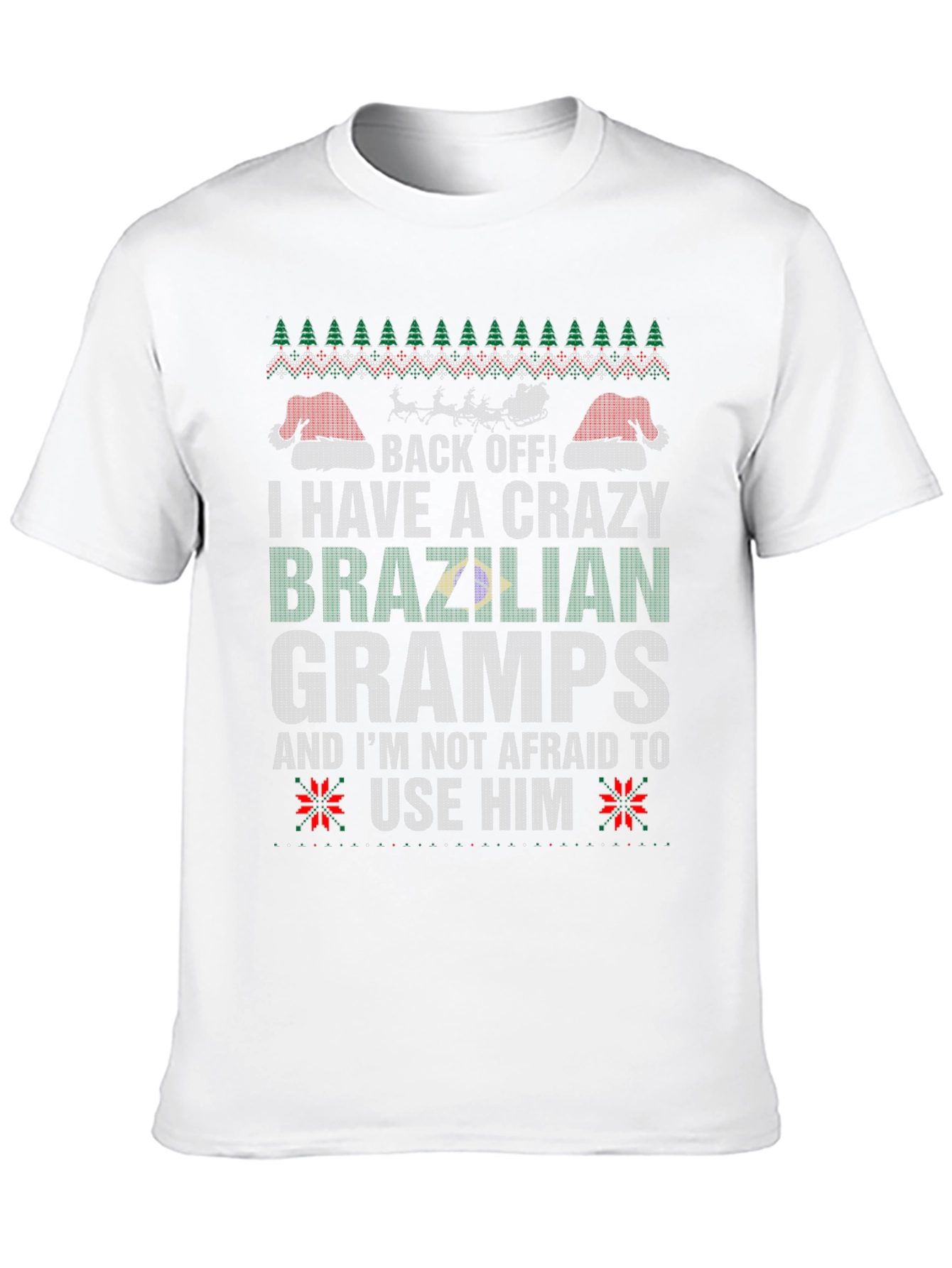 Crazy Brazilian Gramps Christmas T-Shirt
