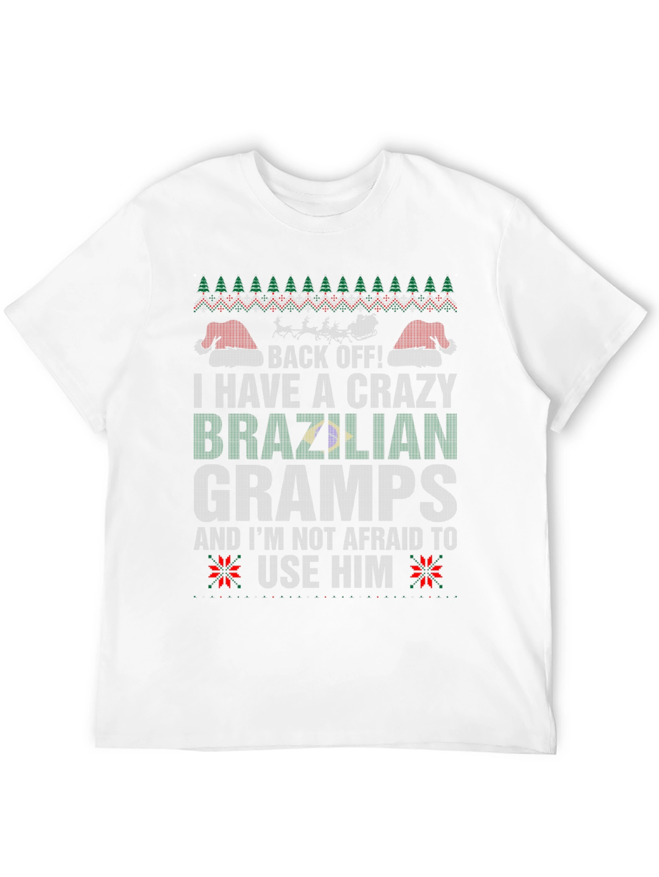 Crazy Brazilian Gramps Christmas T-Shirt