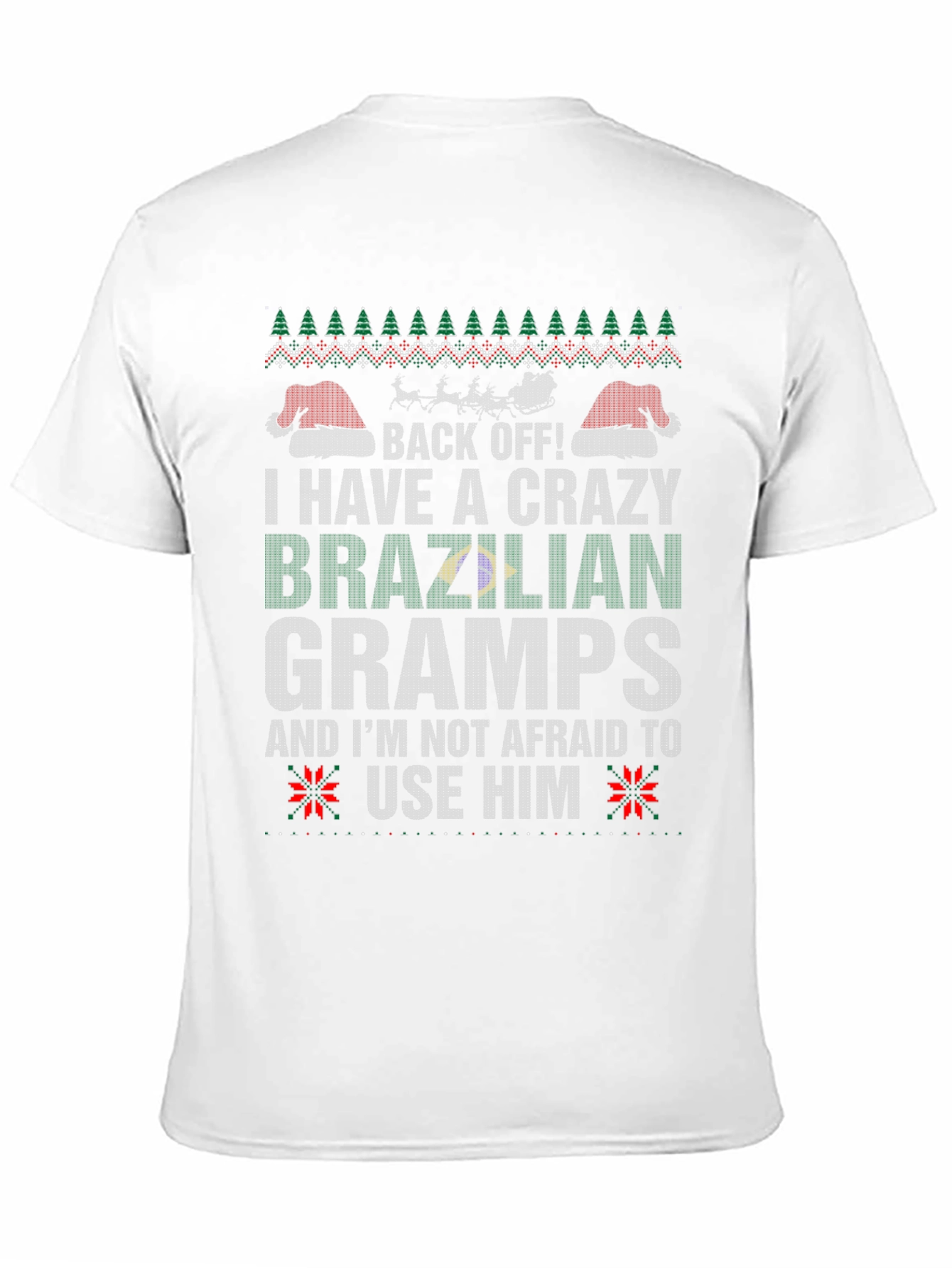Crazy Brazilian Gramps Christmas T-Shirt