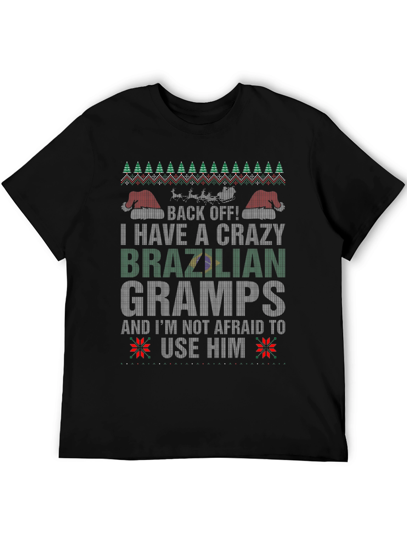 Crazy Brazilian Gramps Christmas T-Shirt