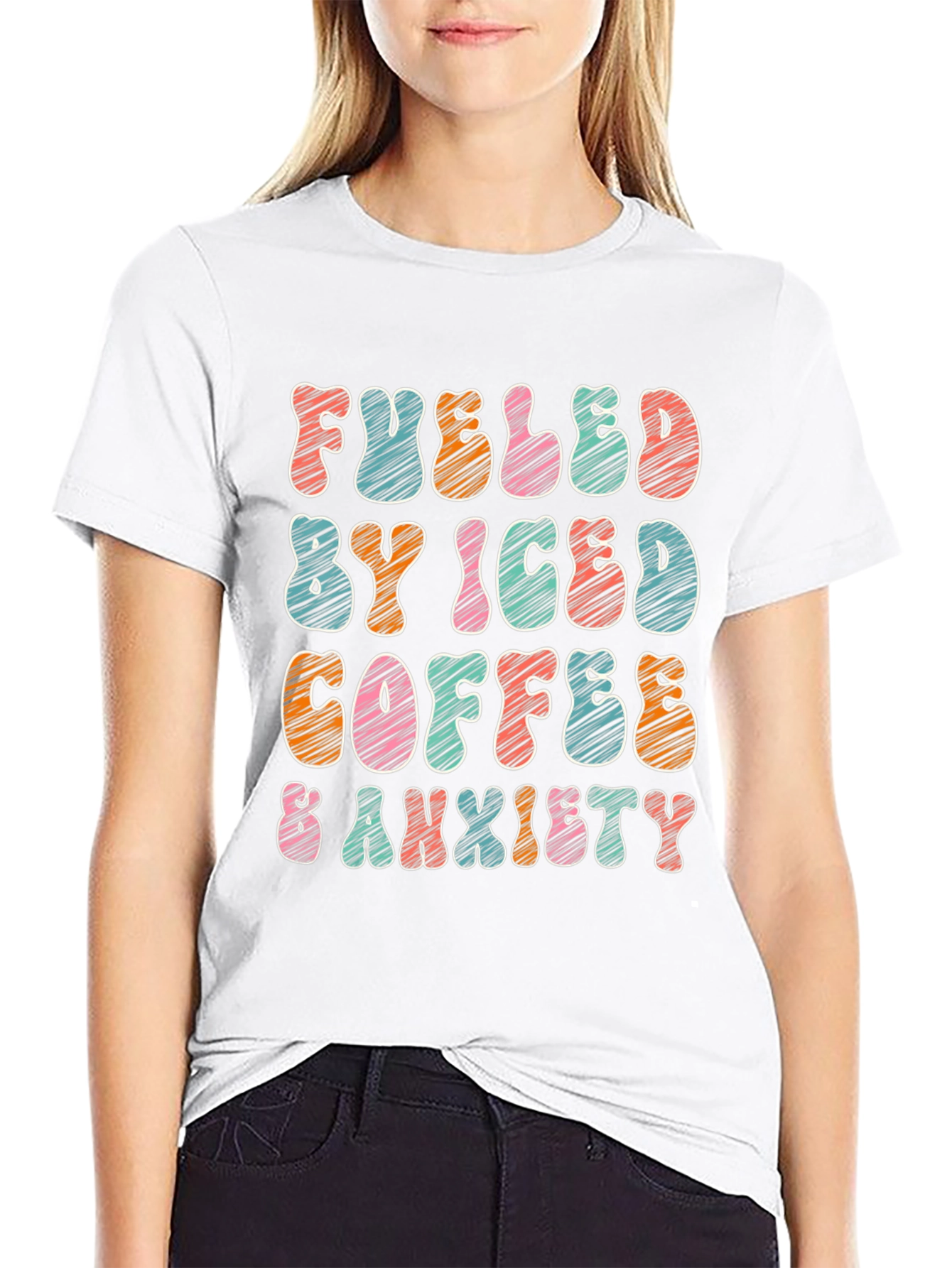 Fueled By Iced Coffee & Anxiety T-Shirt