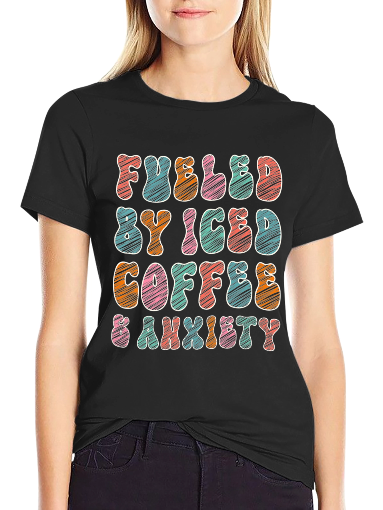 Fueled By Iced Coffee & Anxiety T-Shirt