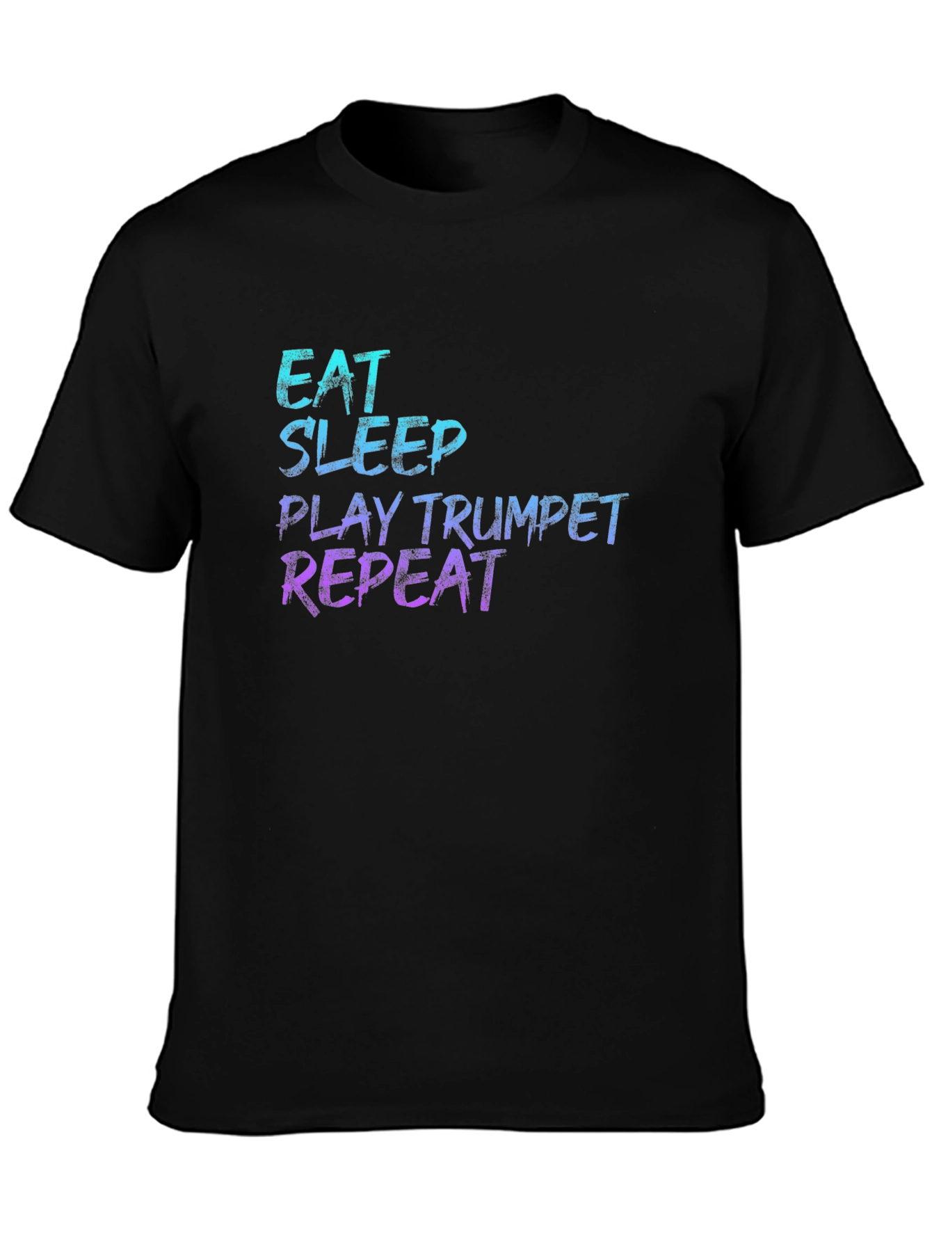 Eat Sleep Play Trumpet Repeat Black T-Shirt
