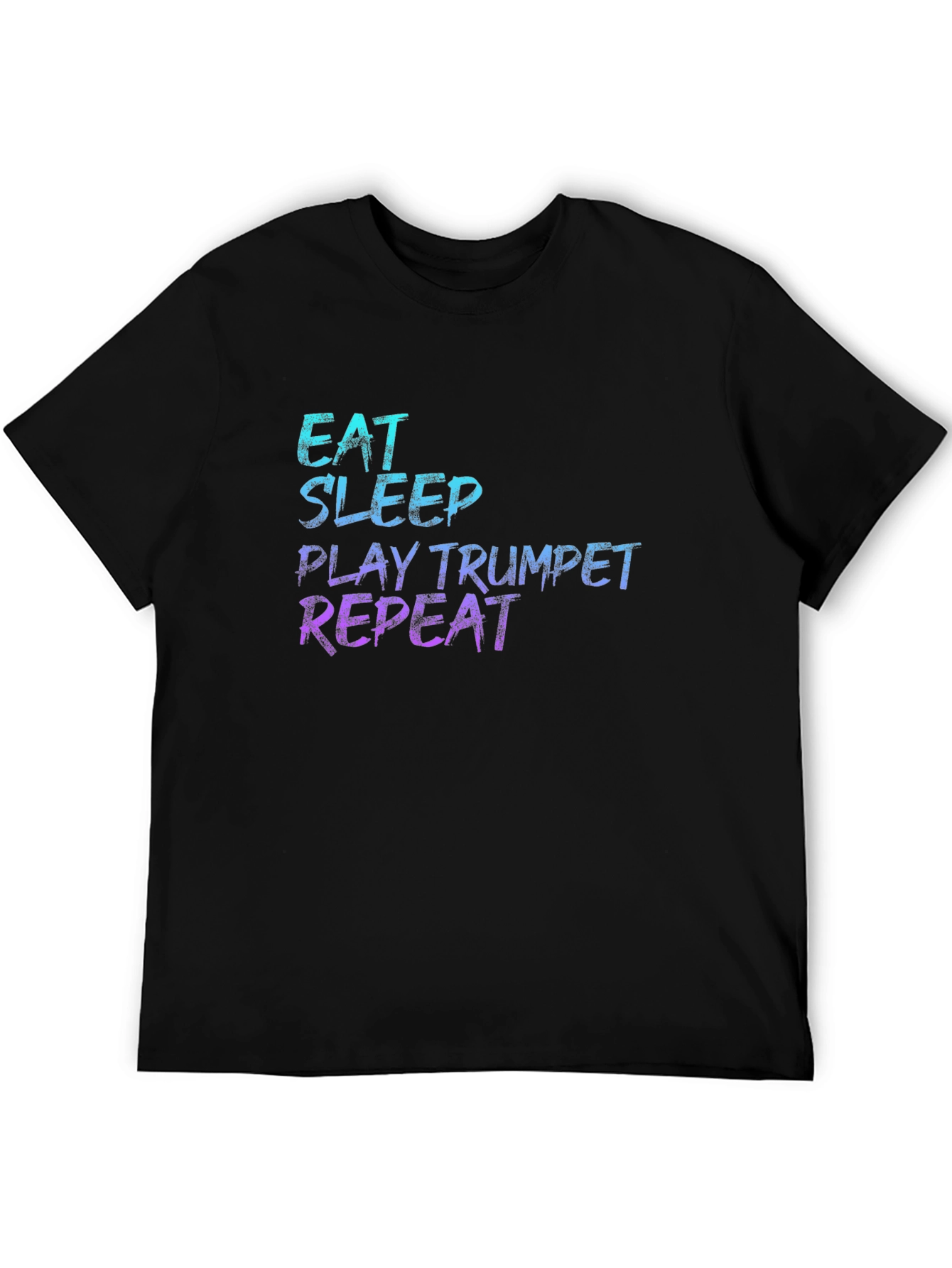 Eat Sleep Play Trumpet Repeat Black T-Shirt