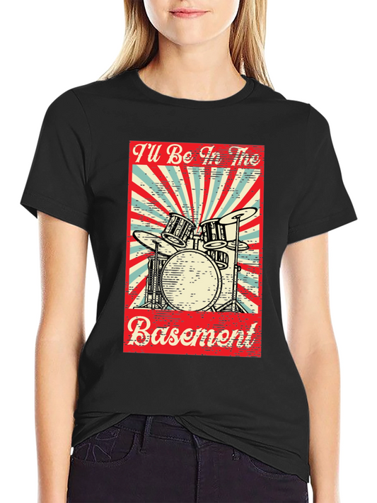 Drumset Basement Graphic Tee - Black