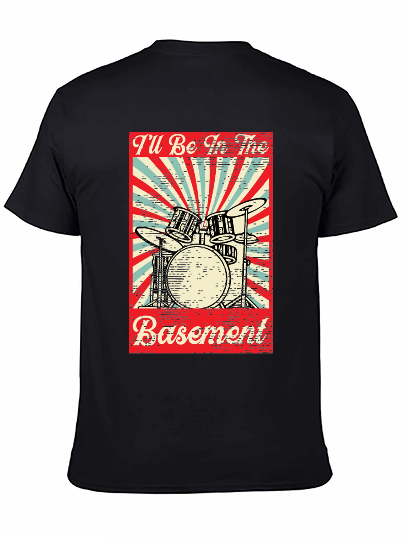 Drumset Basement Graphic Tee - Black