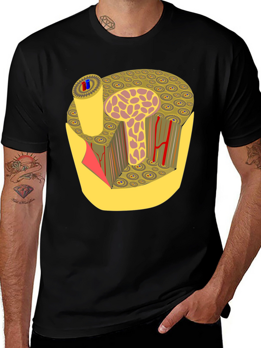 Anatomy Bone Structure Graphic Print Black T-Shirt