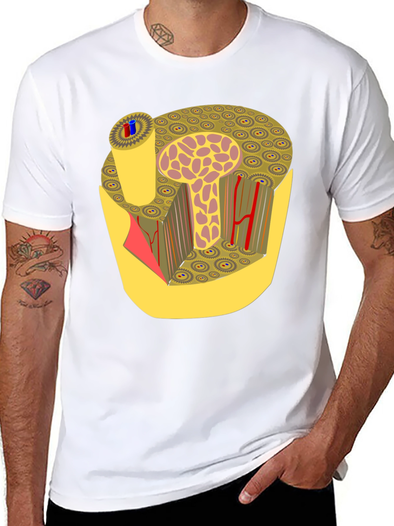 Anatomy Bone Structure Graphic Print Black T-Shirt