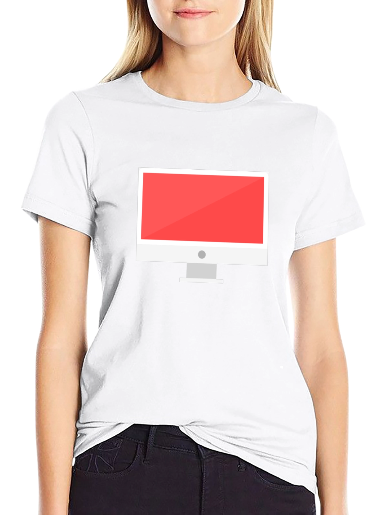Black T-Shirt with Computer Graphic