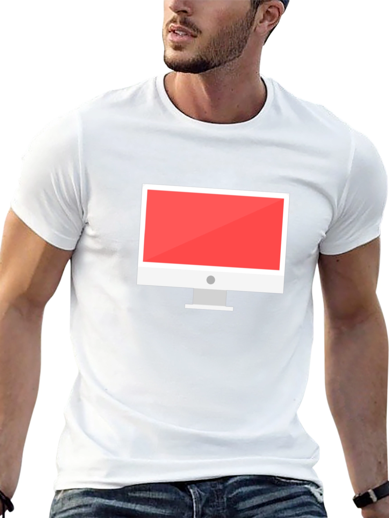 Black T-Shirt with Computer Graphic