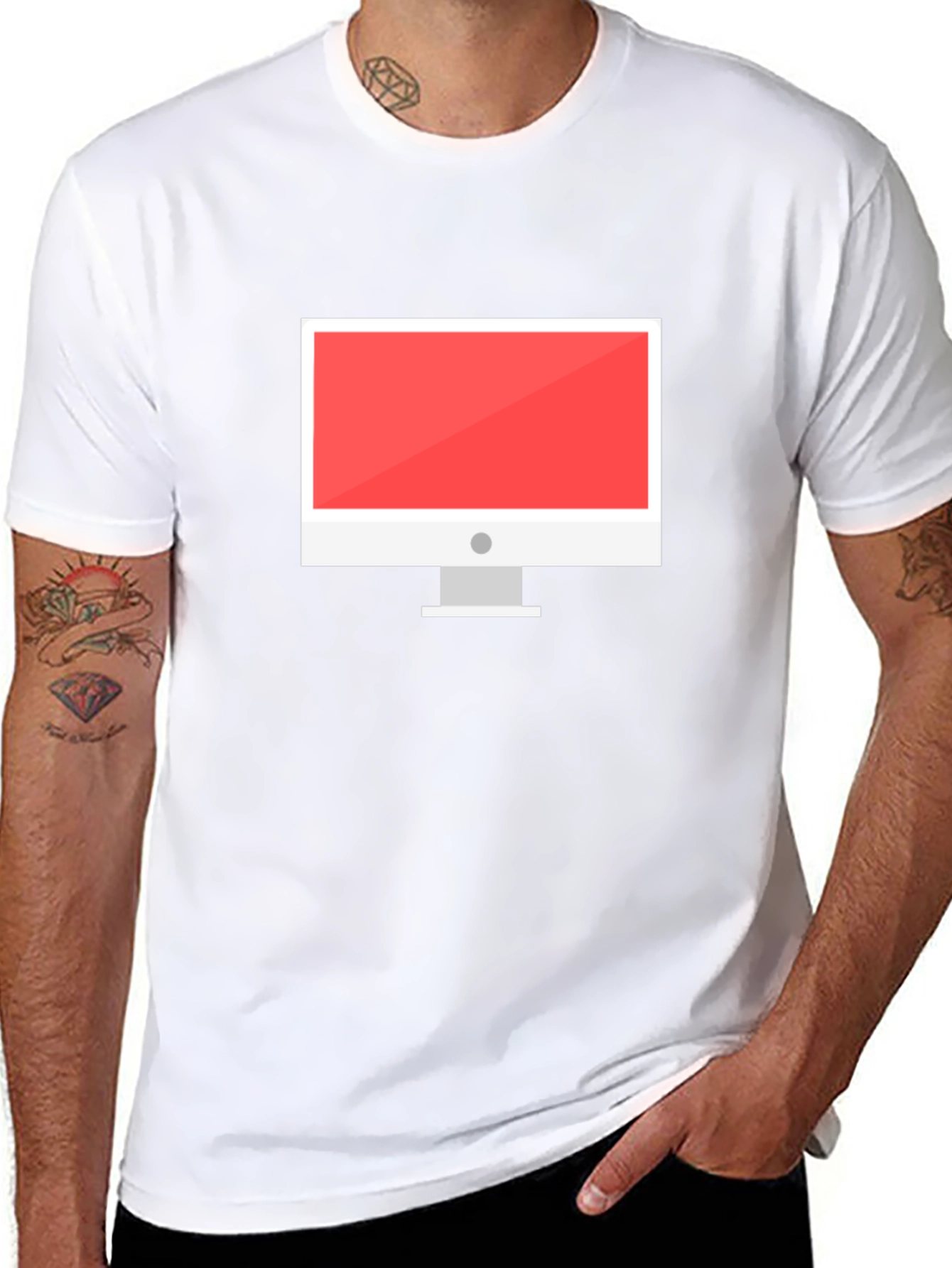 Black T-Shirt with Computer Graphic